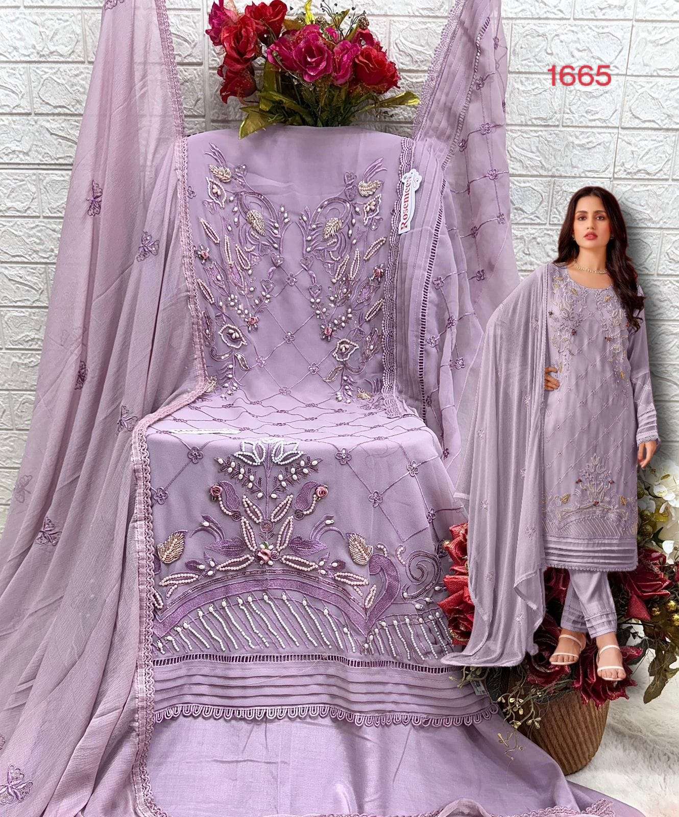 C-1665 COLOURS BY FEPIC 1665-E TO 1665-I SERIES GEORGETTE EMBROIDERY PAKISTANI DRESSES