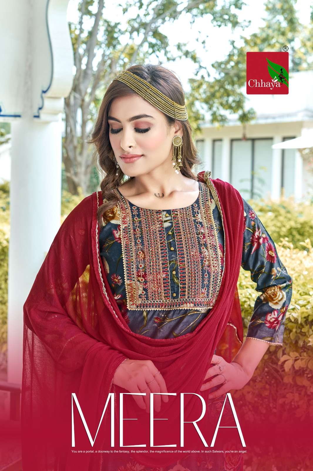 CHHAYA MEERA BY AQSAWHOLESALE 1001 TO 1006 SERIES MODAL PRINT WORK READYMADE DRESSES