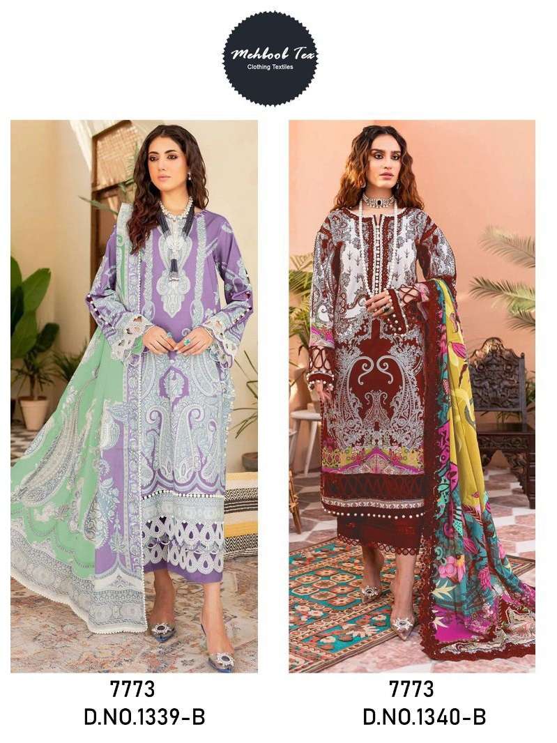 FIRDOUS EXCLUSIVE COLLECTION VOL-31 BY MEHBOOB TEX 1339 & 1340 SERIES COTTON PAKISTANI DRESSES