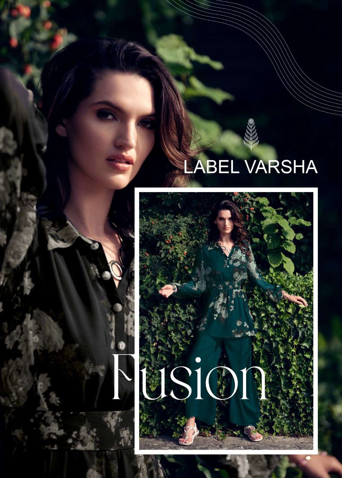 FUSION BY VARSHA 148 TO 150 SERIES MUSLIN SILK PRINT WORK CO-ORD SET 