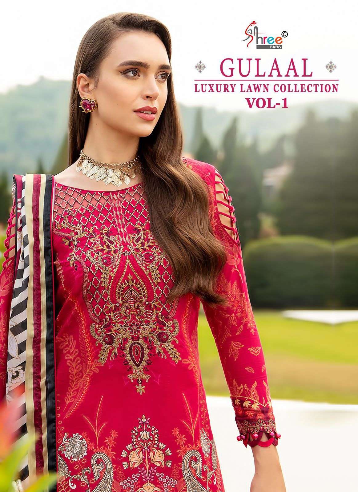 GULAAL LUXURY LAWN COLLECTION VOL-1 BY SHREE FABS 3557 TO 3563 SERIES COTTON PAKISTANI DRESSES