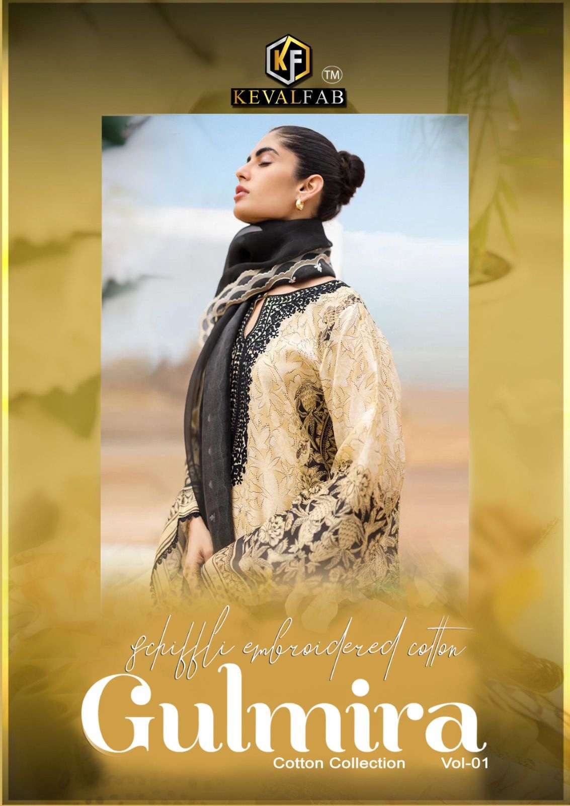 GULMIRA VOL-1 BY KEVAL FAB 1001 TO 1006 SERIES HEAVY COTTON PRINT PAKISTANI DRESSES