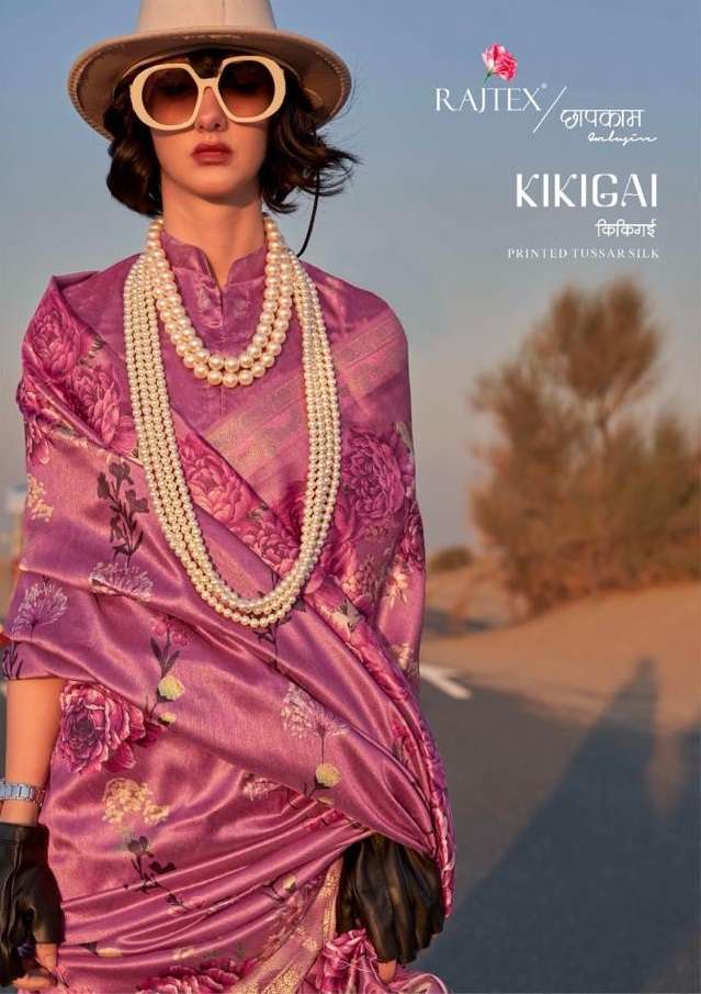 KIKIGAI BY RAJTEX 379001 TO 379006 SERIES TUSSAR SILK PRINTED SAREES