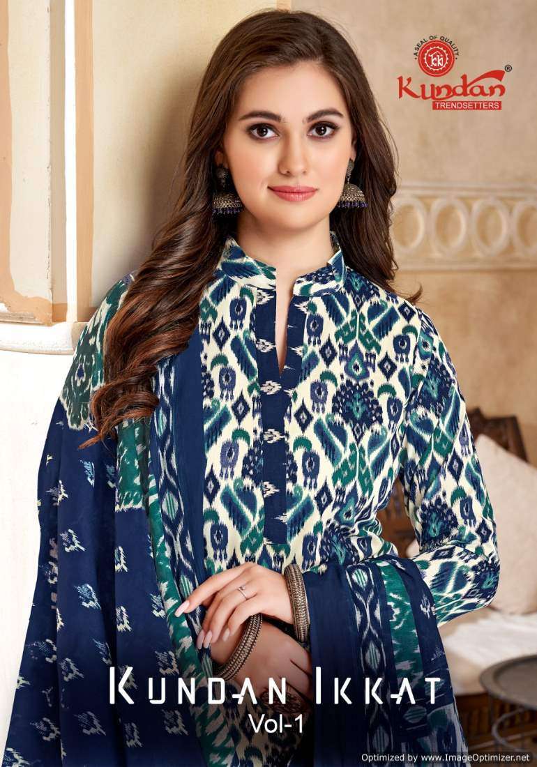 KNDAN IKKAT VOL-1 BY AQSAWHOLESALE 1001 TO 012 SERIES PURE COTTON PRINT DRESSES