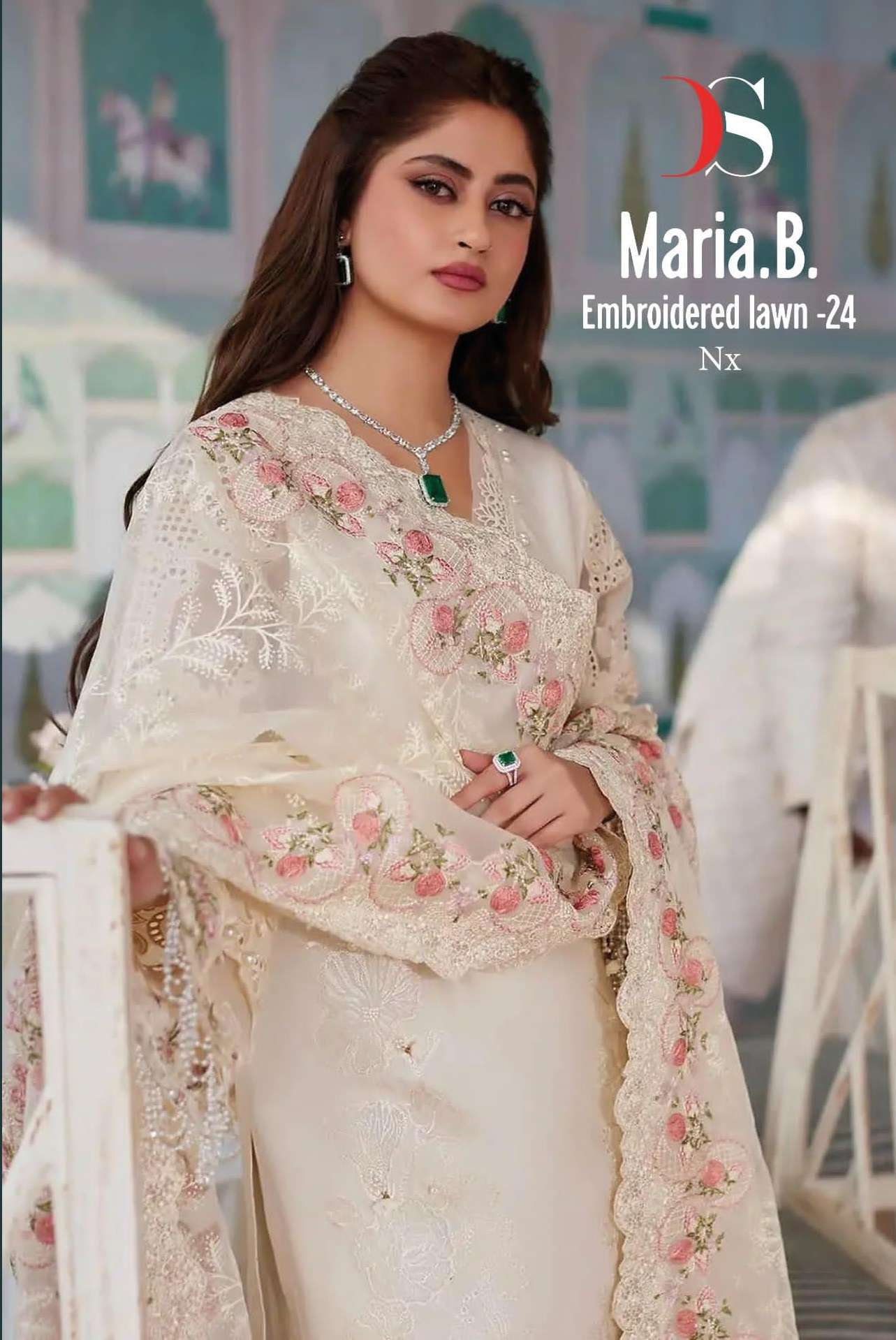 MARIA.B EMBROIDERED LAWN-24 NX BY DEEPSY SUITS 5091 TO 5096 SERIES COTTON WORK DRESSES