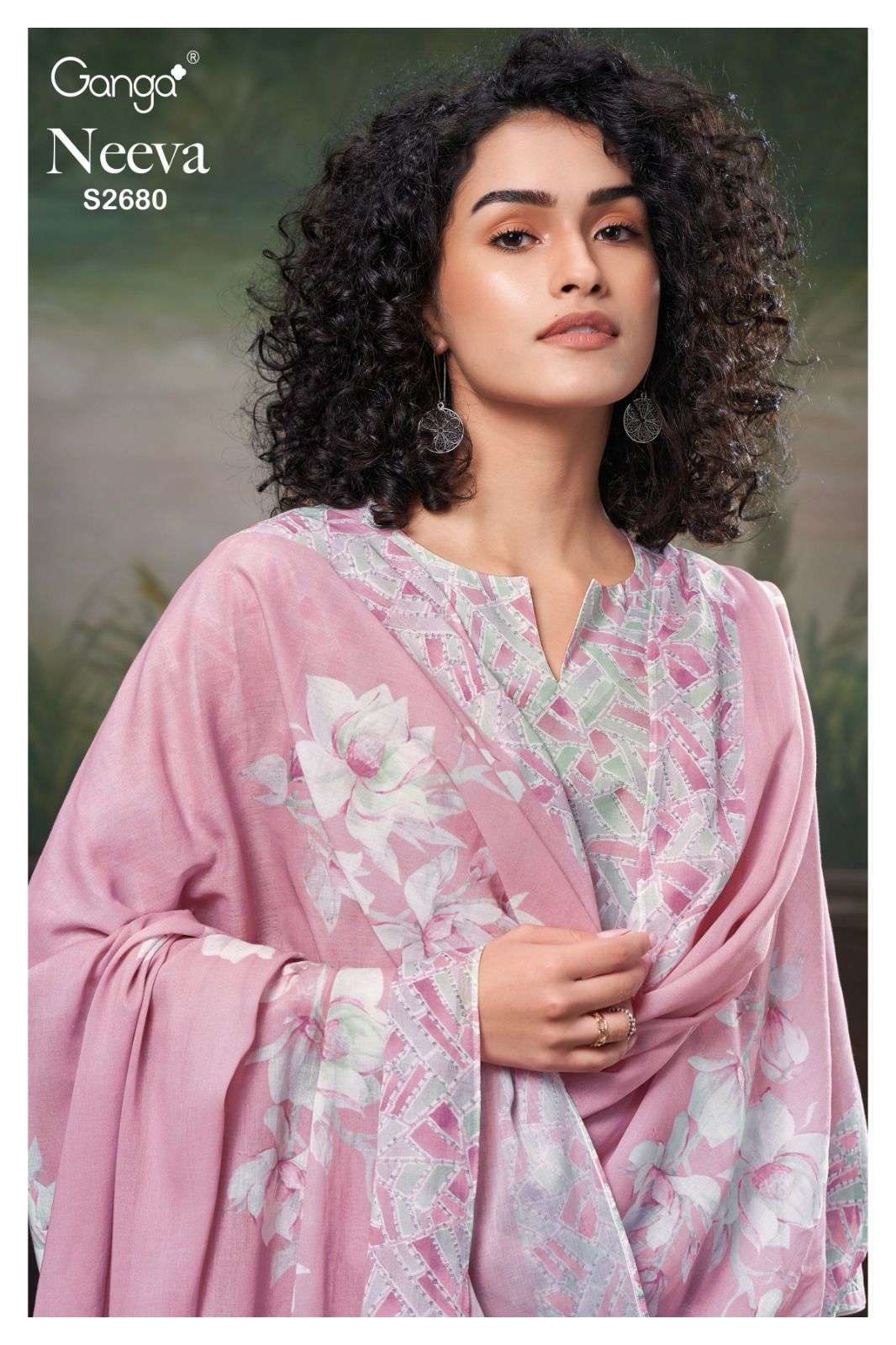 NEEVA BY GANGA FASHIONS 2680-A TO 2680-D SERIES COTTON PRINT DRESSES