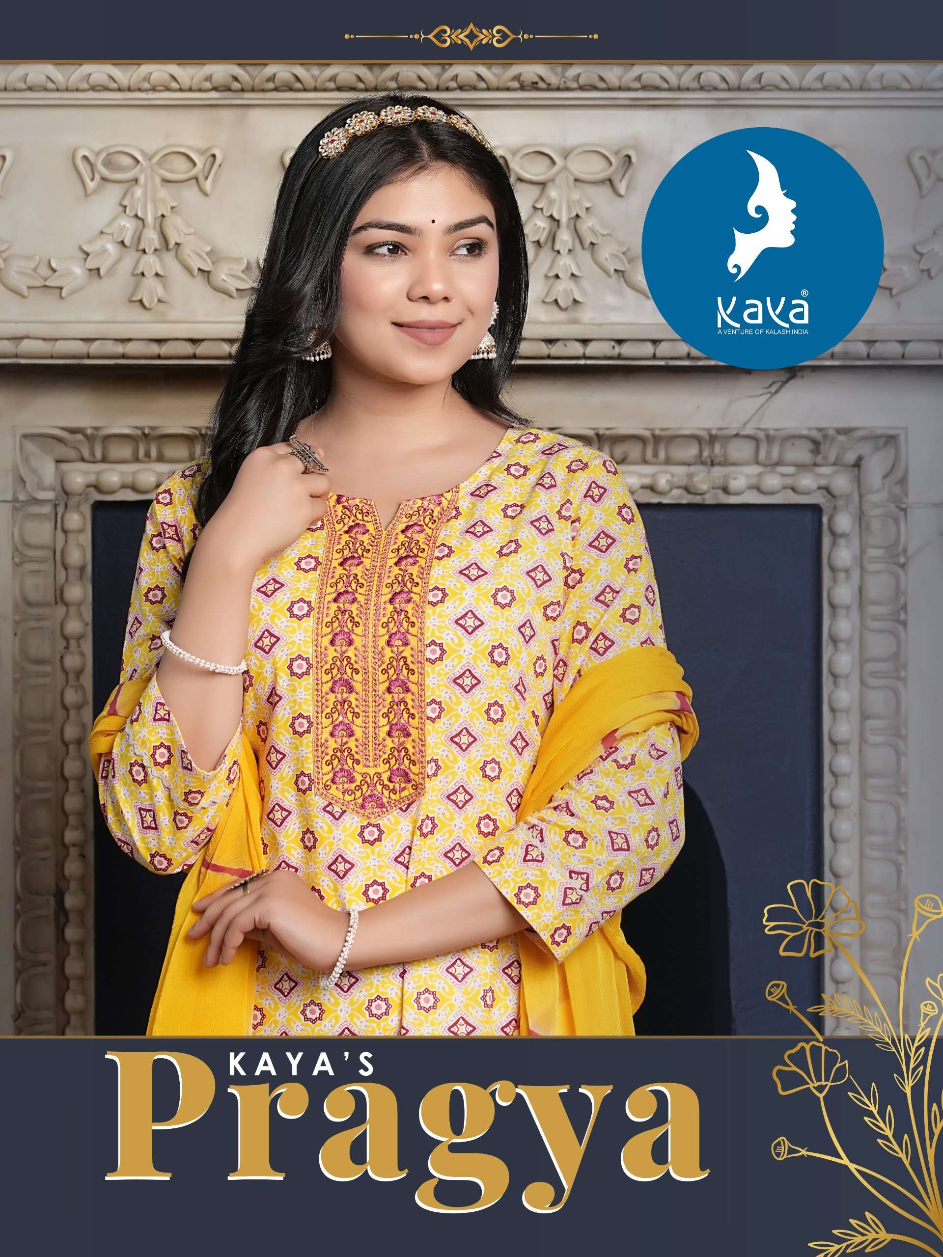 PRAGYA BY KAYA 01 TO 06 SERIES COTTON PRINT WORK READYMADE DRESSES