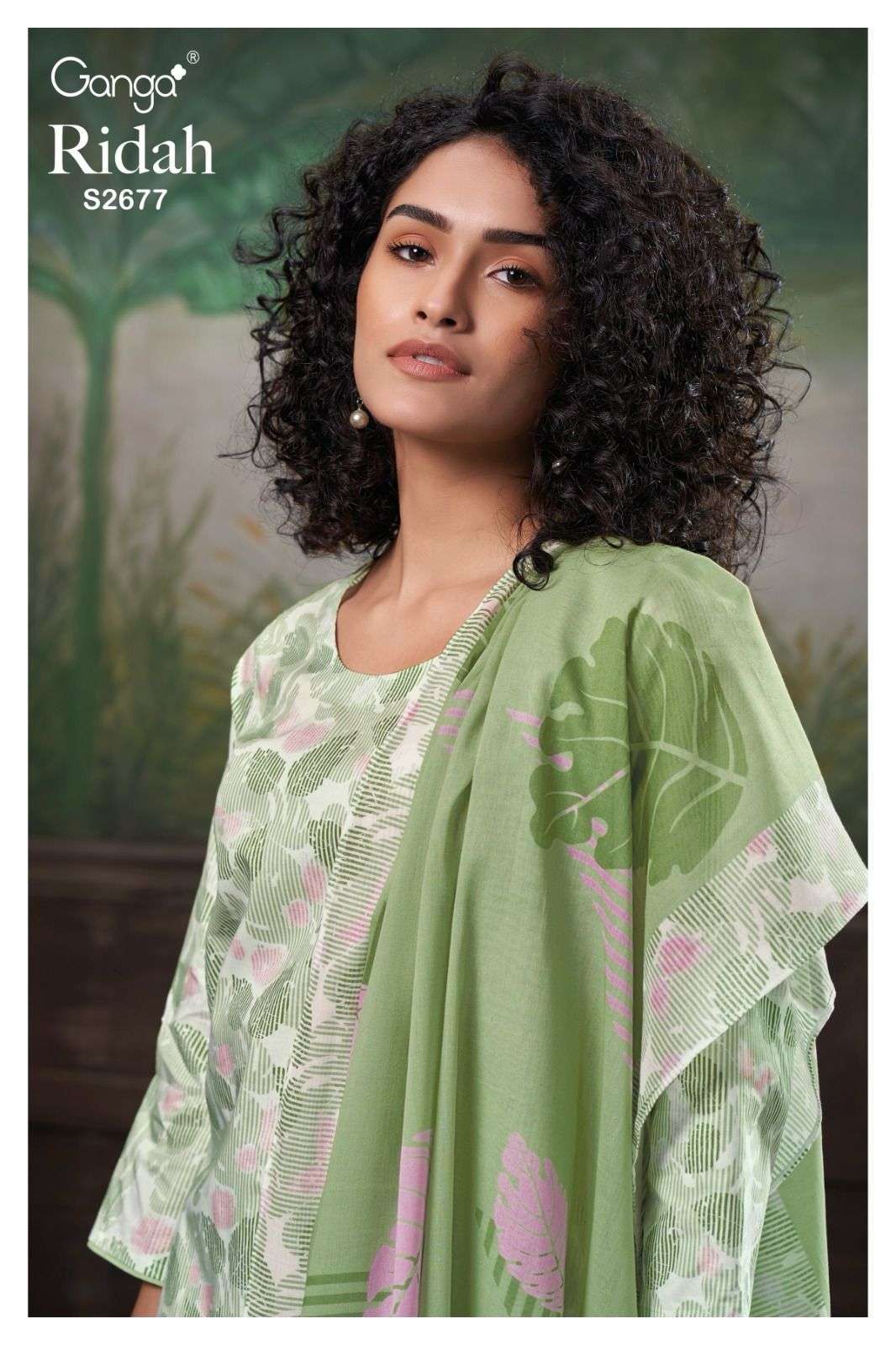 RIDAH BY GANGA FASHIONS 2677-A TO 2677-D SERIES COTTON PRINT DRESSES