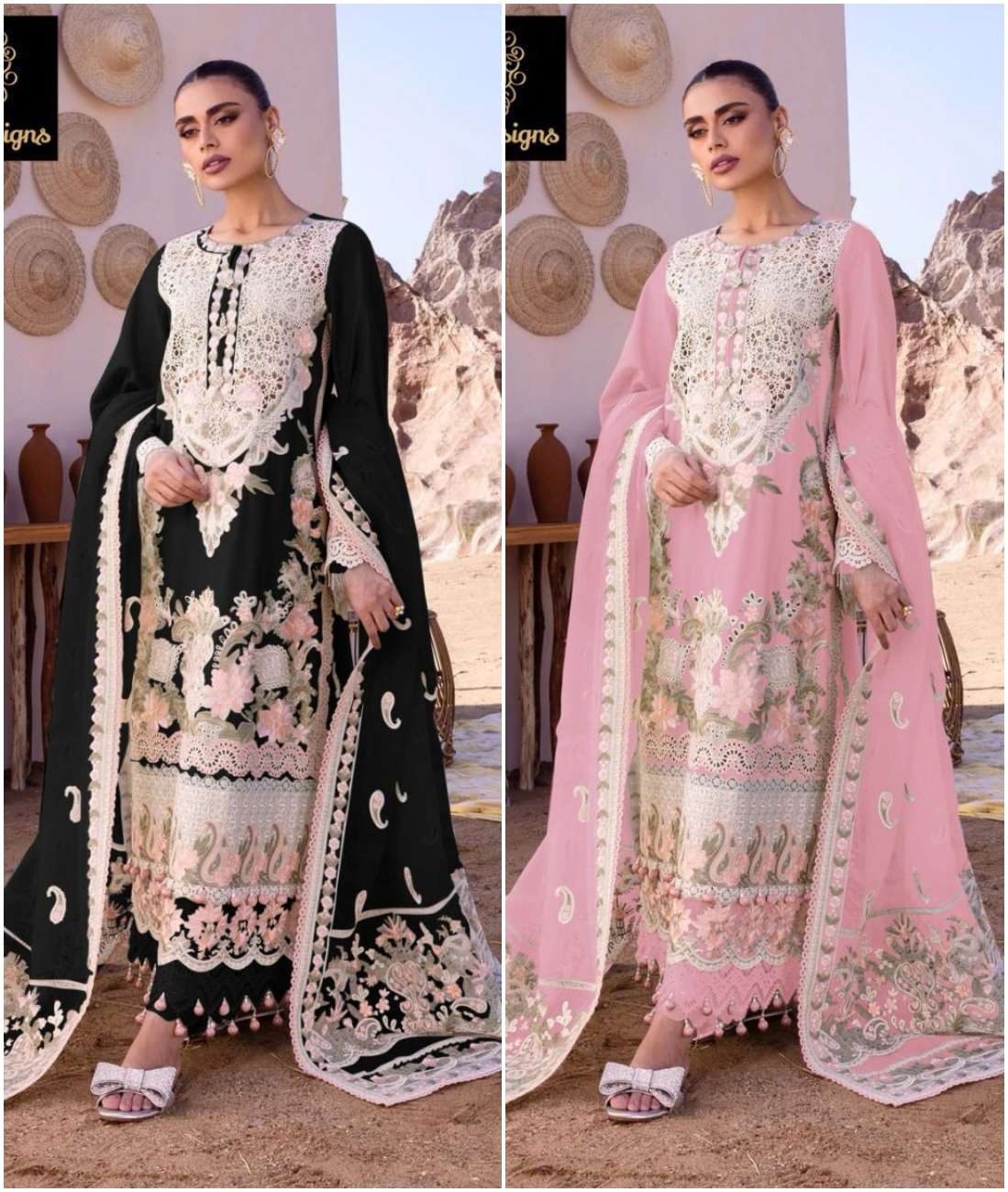 Z-533 NX BY ZIAAZ DESIGNS CAMBRIC COTTON HEAVY EMBROIDERY PAKISTANI DRESSES