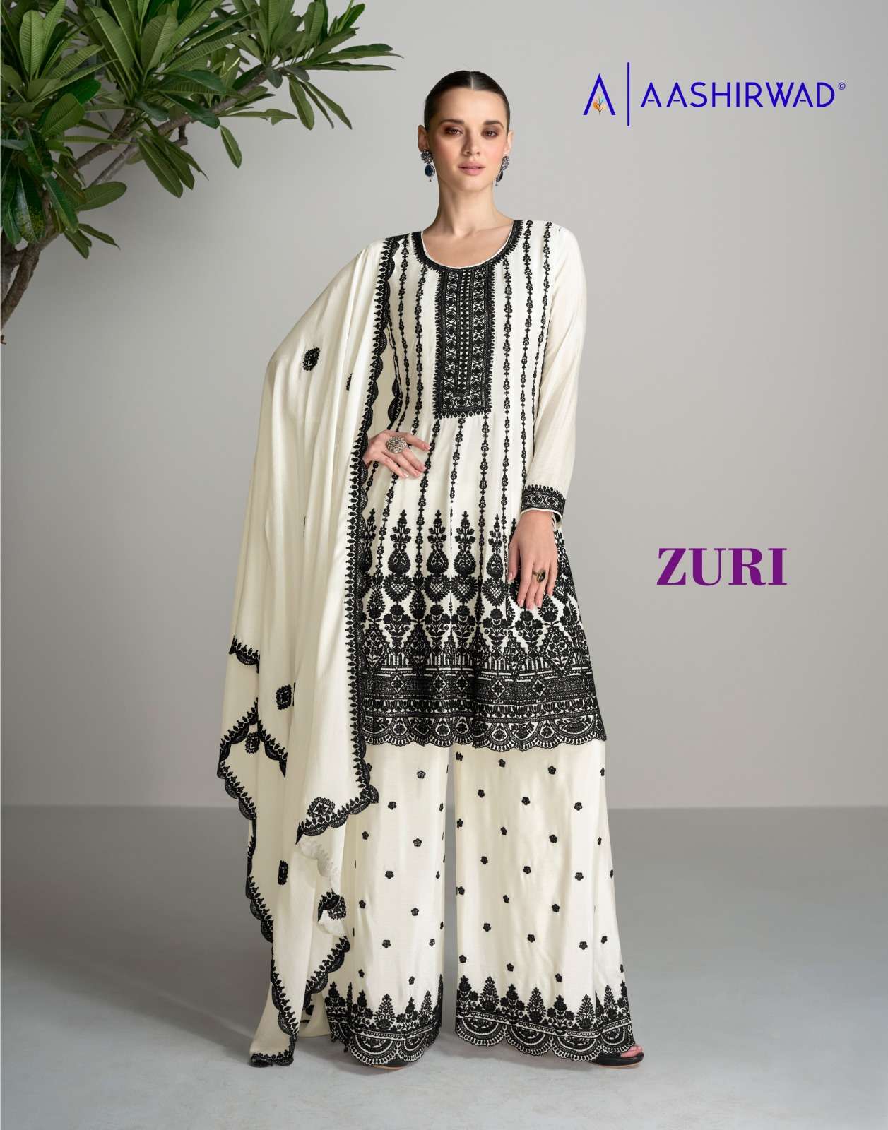 ZURI BY AASHIRWAD CREATION 9996 AND 9997 SERIES CHINON SILK HEAVY WORK READYMADE DRESSES