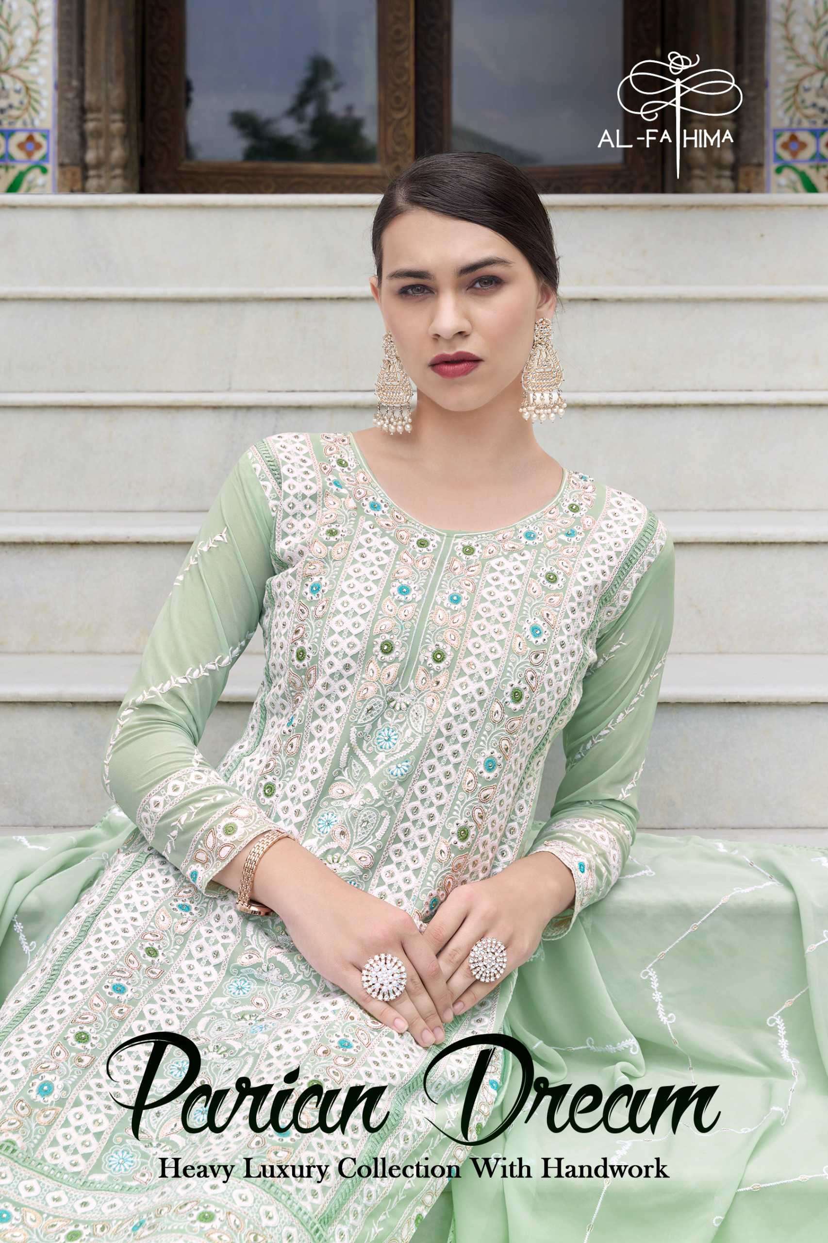 AL FAHIMA PARIAN DREAMS BY AQSAWHOLESALE FAUX GEORGETTE WORK READYMADE DRESSES