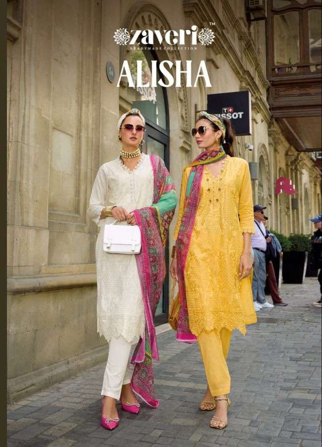 ALISHA BY ZAVERI 1319 AND 1320 SERIES COTTON EMBROIDERY WORK PAKISTANI DRESSES