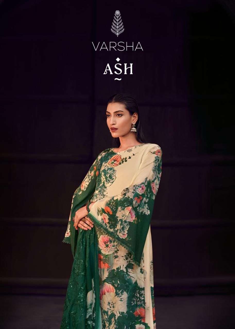 ASH BY VARSHA 01 TO 05 SERIES VISCOSE MUSLIN PRINT WORK PAKISTANI DRESSES