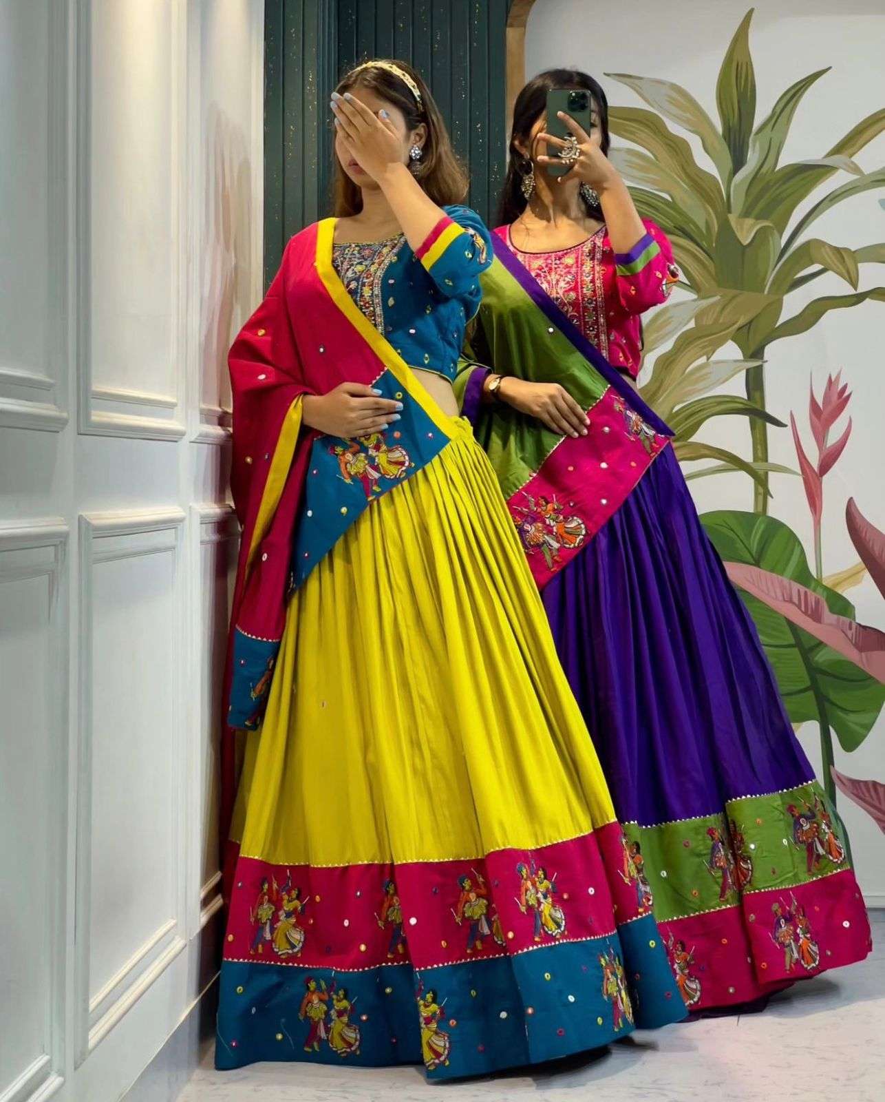 ASR-DANDIYA RAS BY AQSAWHOLESALE PURE COTTON SILK WORK NAVRATRI CHANIYA CHOLI