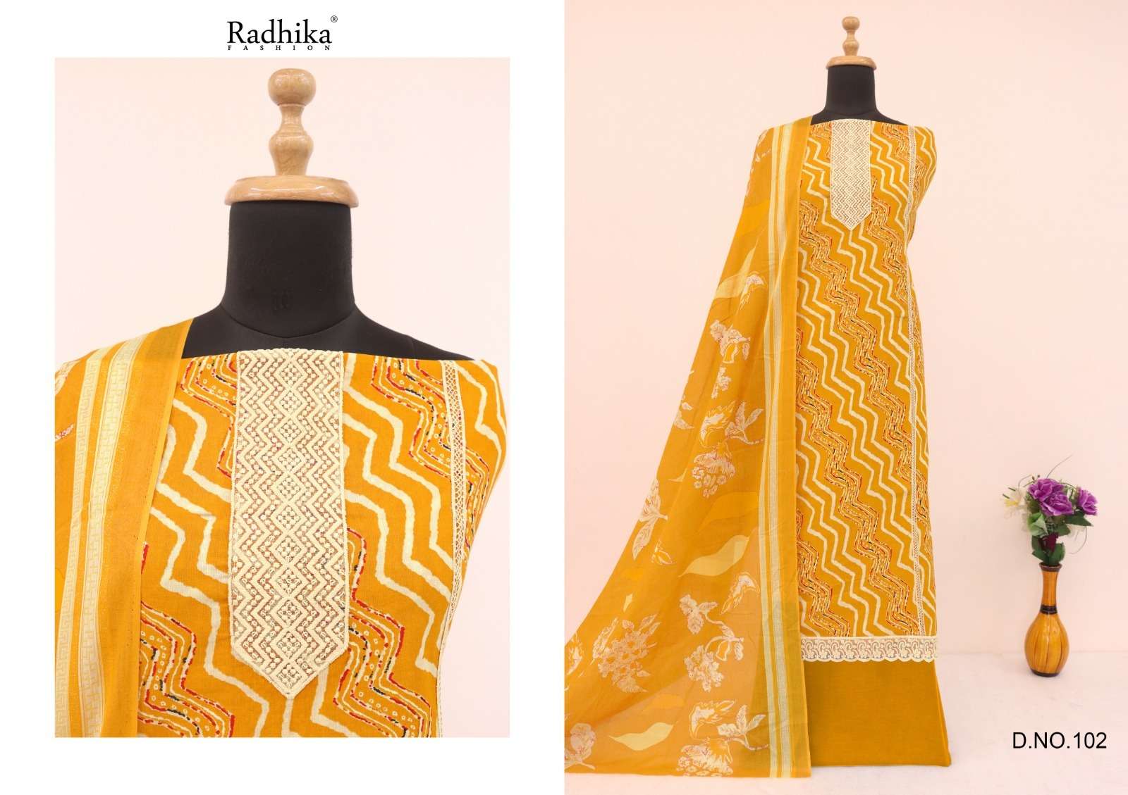 AZARA ROCKET-2.0 BY RADHIKA FASHION JAAM COTTON EMBROIDERY WORK DRESSES