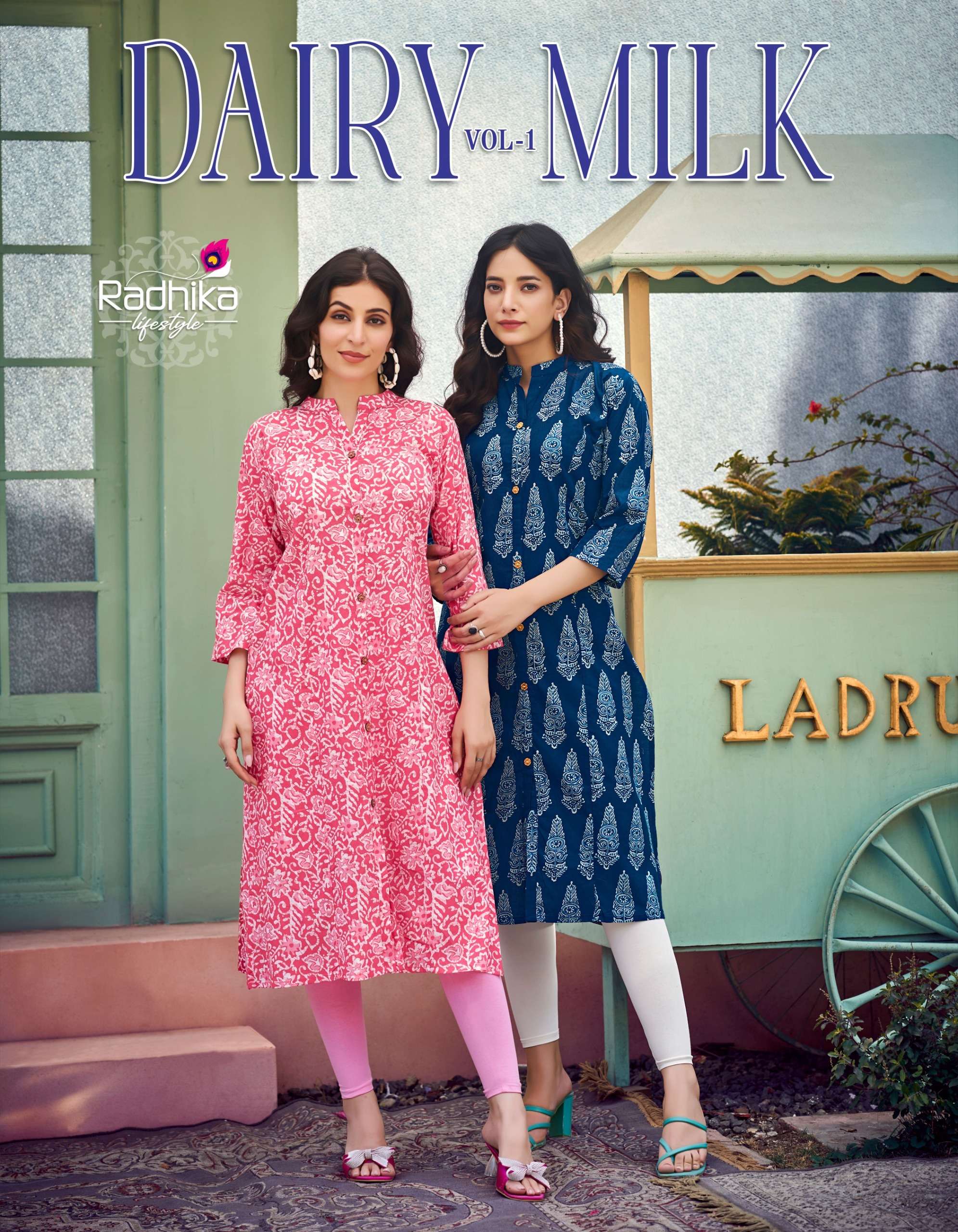 DAIRY MILK VOL-1 BY RADHIKA LIFESTYLE 1001 TO 1006 SERIES HEAVY COTTON WORK KURTIS