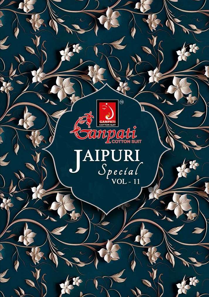 JAIPURI SPECIAL VOL-11 BY GANPATI 251 TO 265 SERIES PURE COTTON PRINT DRESSES