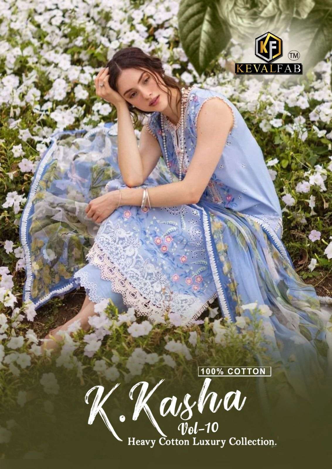 K.KASHA VOL-10 BY KEVAL FAB 1001 TO 1006 SERIES HEAVY COTTON PRINT PAKISTANI DRESSES