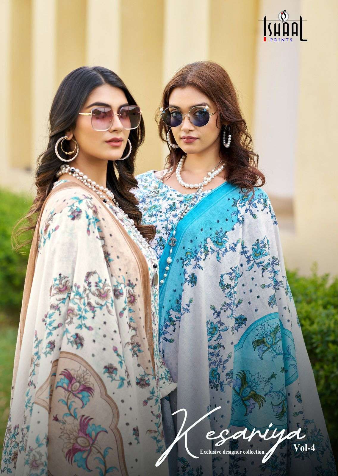 KESARIYA VOL-4 BY ISHAAL PRINTS 4001 TO 4008 SERIES PURE LAWN PRINT PAKISTANI DRESSES