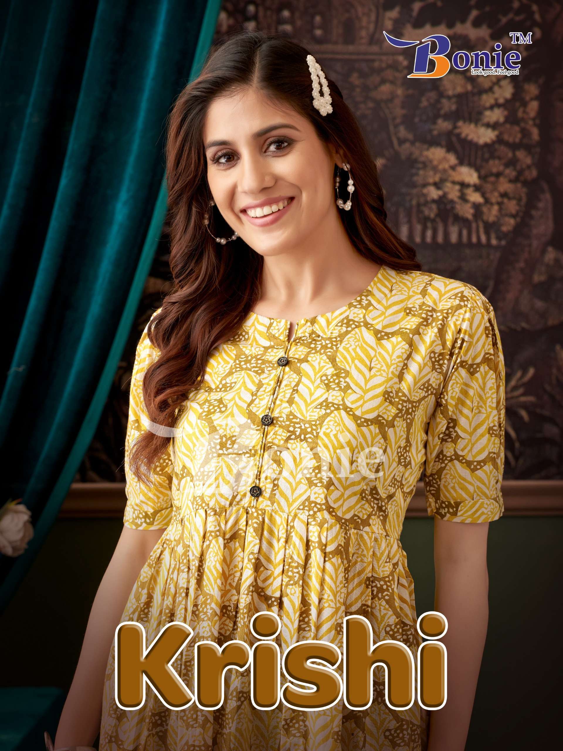 KRISHI BY BONIE 1001 TO 1005 SERIES COTTON NECK FANCY PRINT TOPS