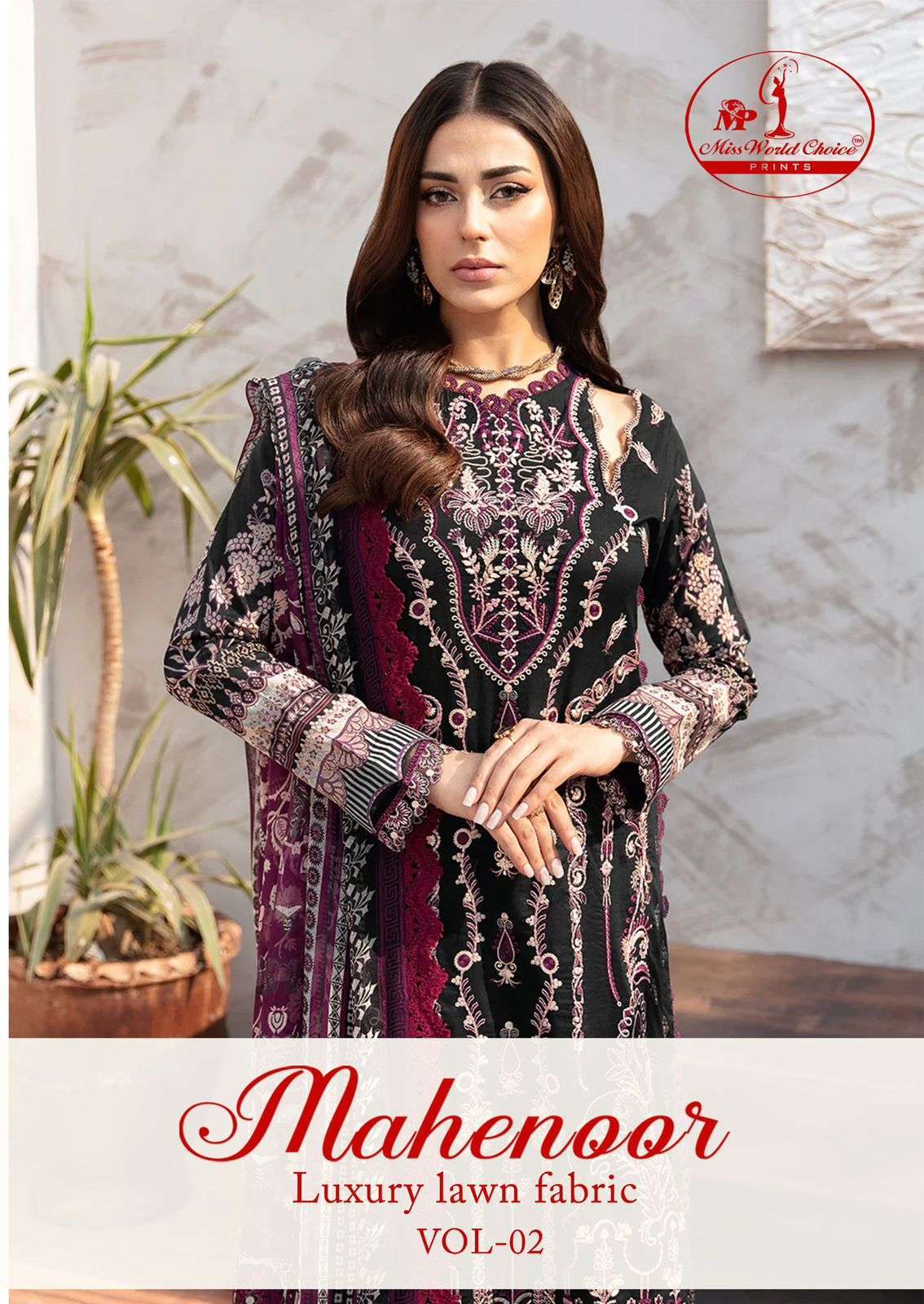 MAHENOOR VOL-2 BY MISS WORLD CHOICE 2001 TO 2006 SERIES HEAVY LAWN COTTON DRESSES