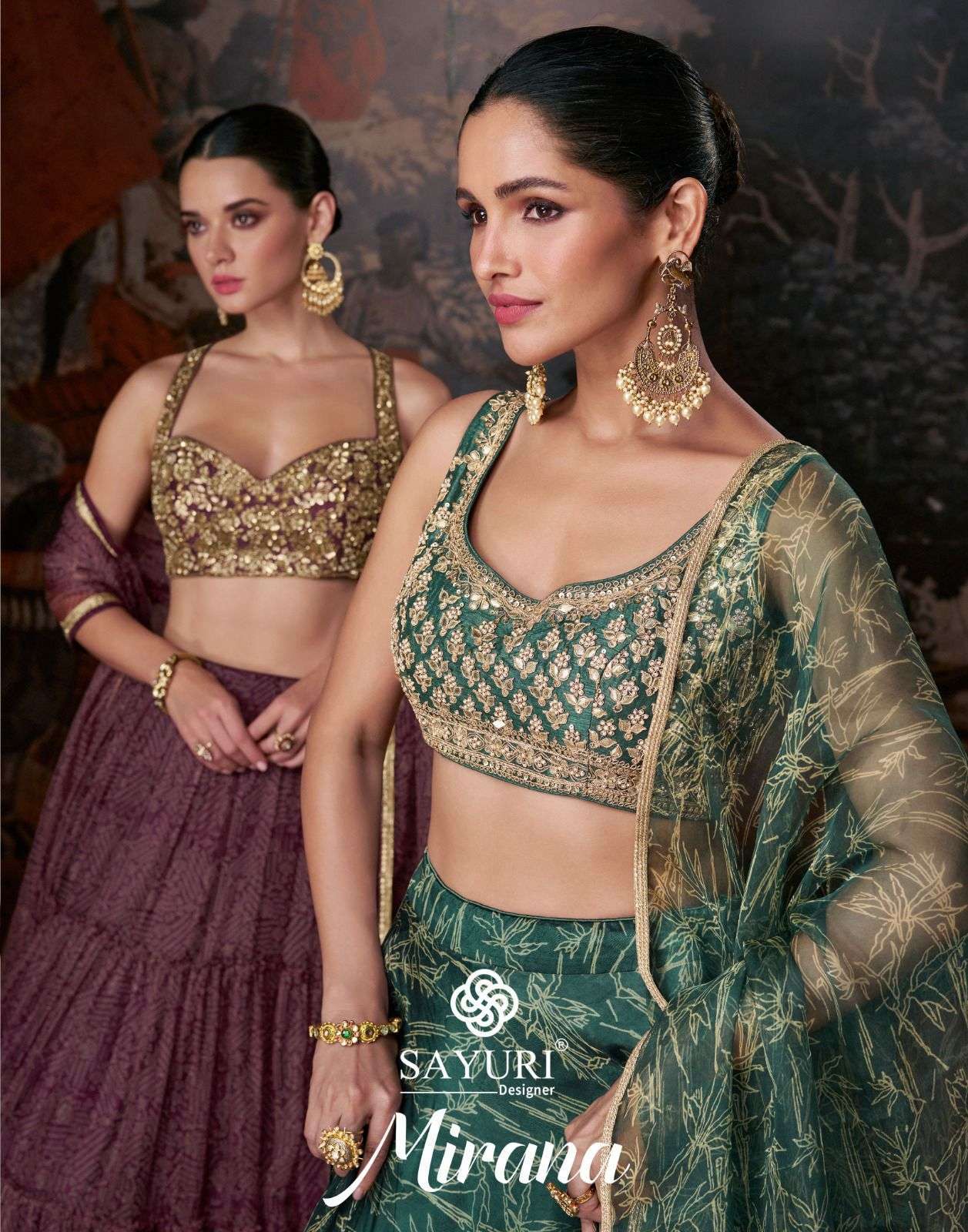 MIRANA BY SAYURI 5411 TO 5413 SERIES BANGLORI SILK HEAVY WORK READYMADE LEHENGAS