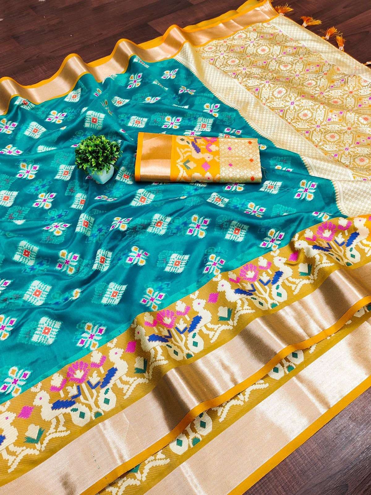 MNT-191 COLOURS BY AQSAWHOLESALE SOFT ORGANZA SILK FESTIVE WEAR SAREES