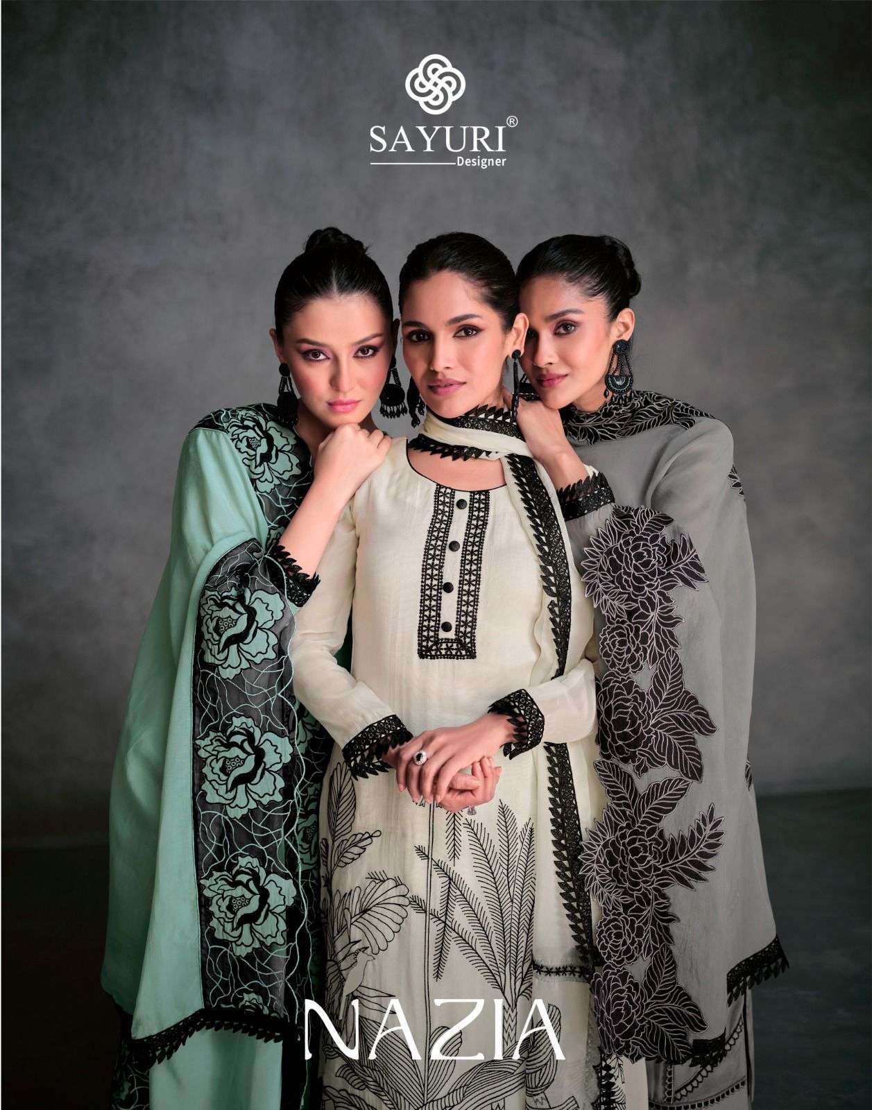 NAZIA BY SAYURI 5462 TO 6565 SERIES PURE ORGANZA SILK HEAVY WORK READYMADE DRESSES