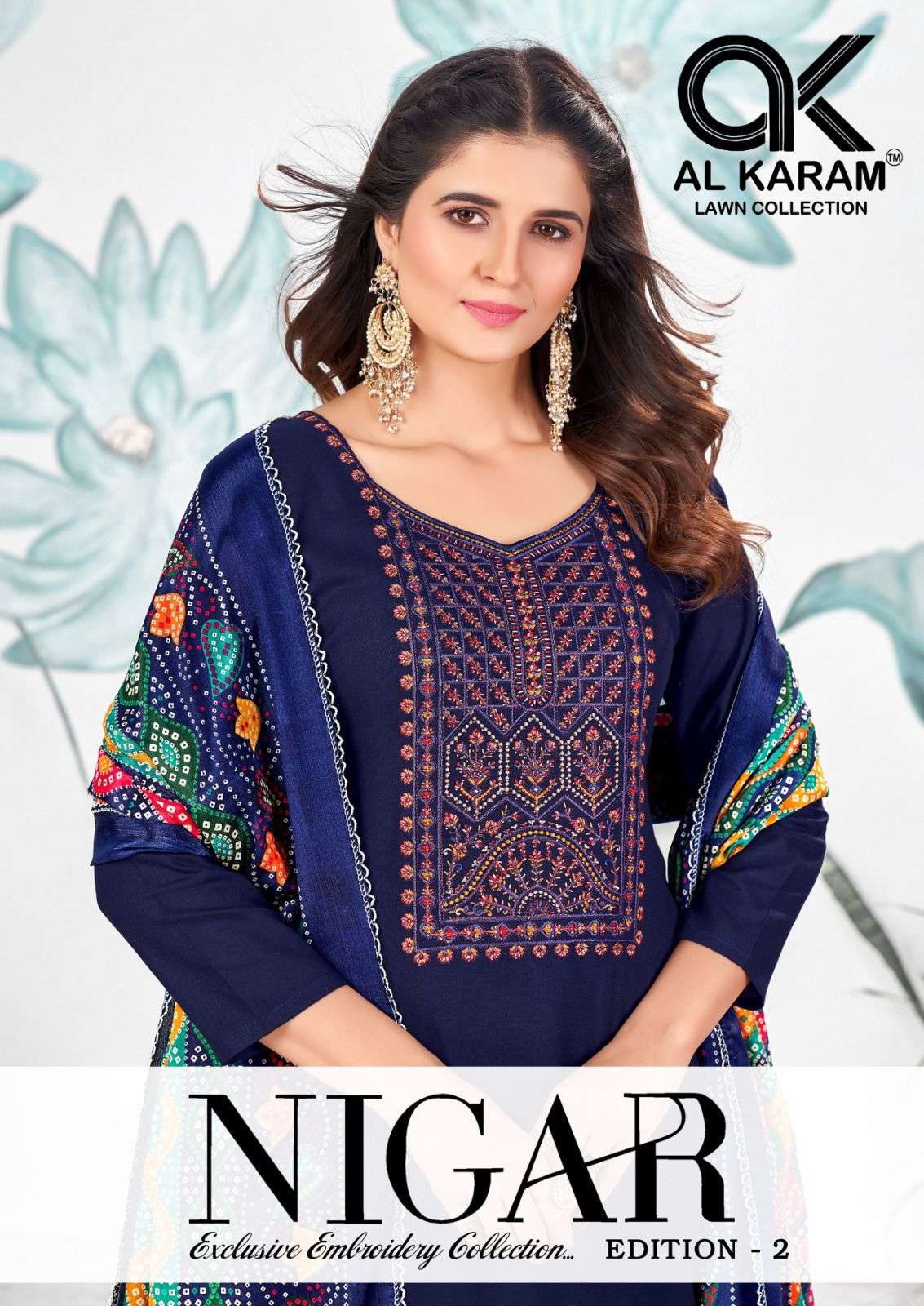 NIGAR VOL-2 BY AL KARAM 2001 TO 2006 SERIES PURE RAYON EMBROIDERY WORK DRESSES