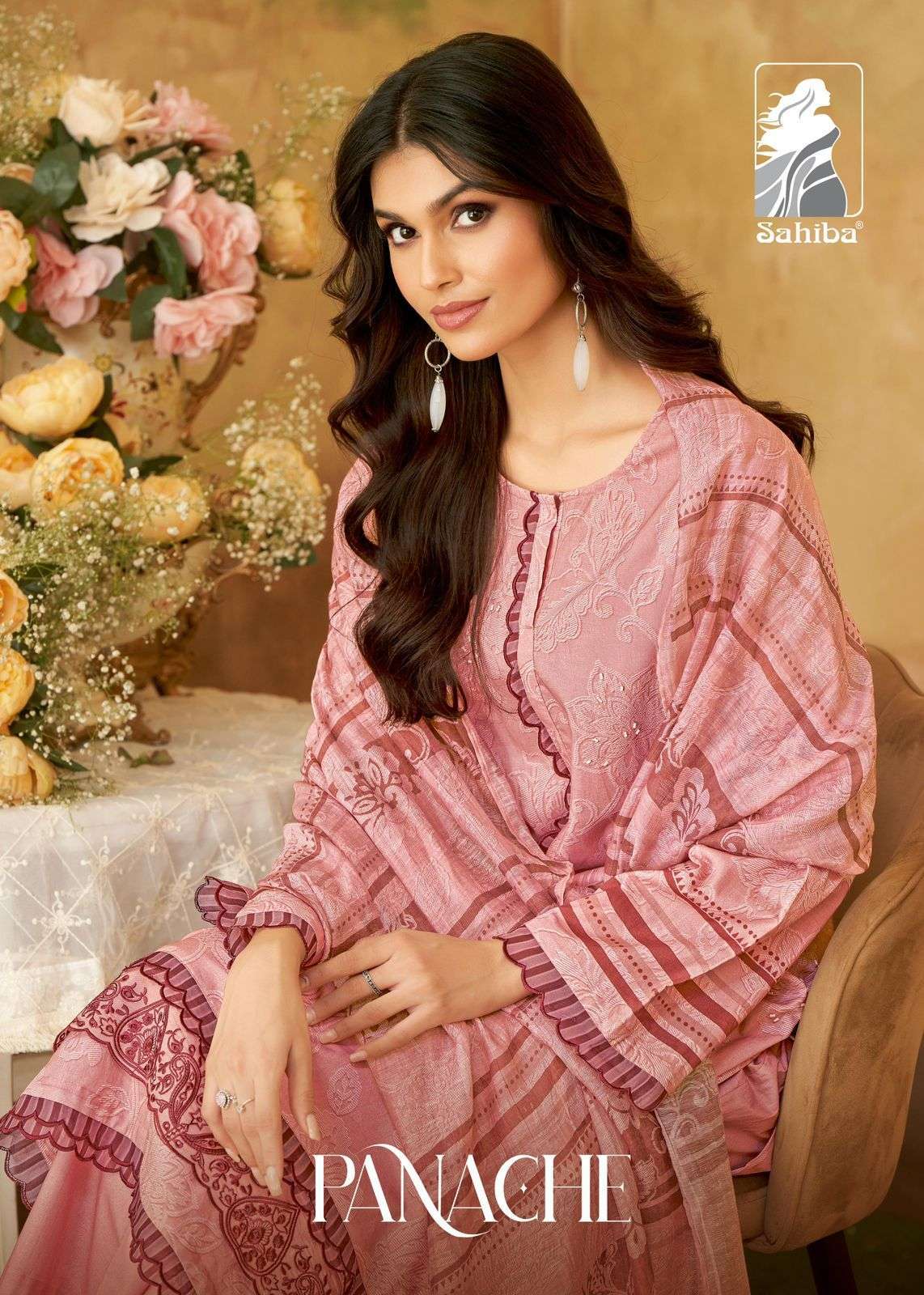 PANACHE BY SAHIBA 8502 TO 8536 SERIES PURE LAWN COTTON PRINT WORK DRESSES