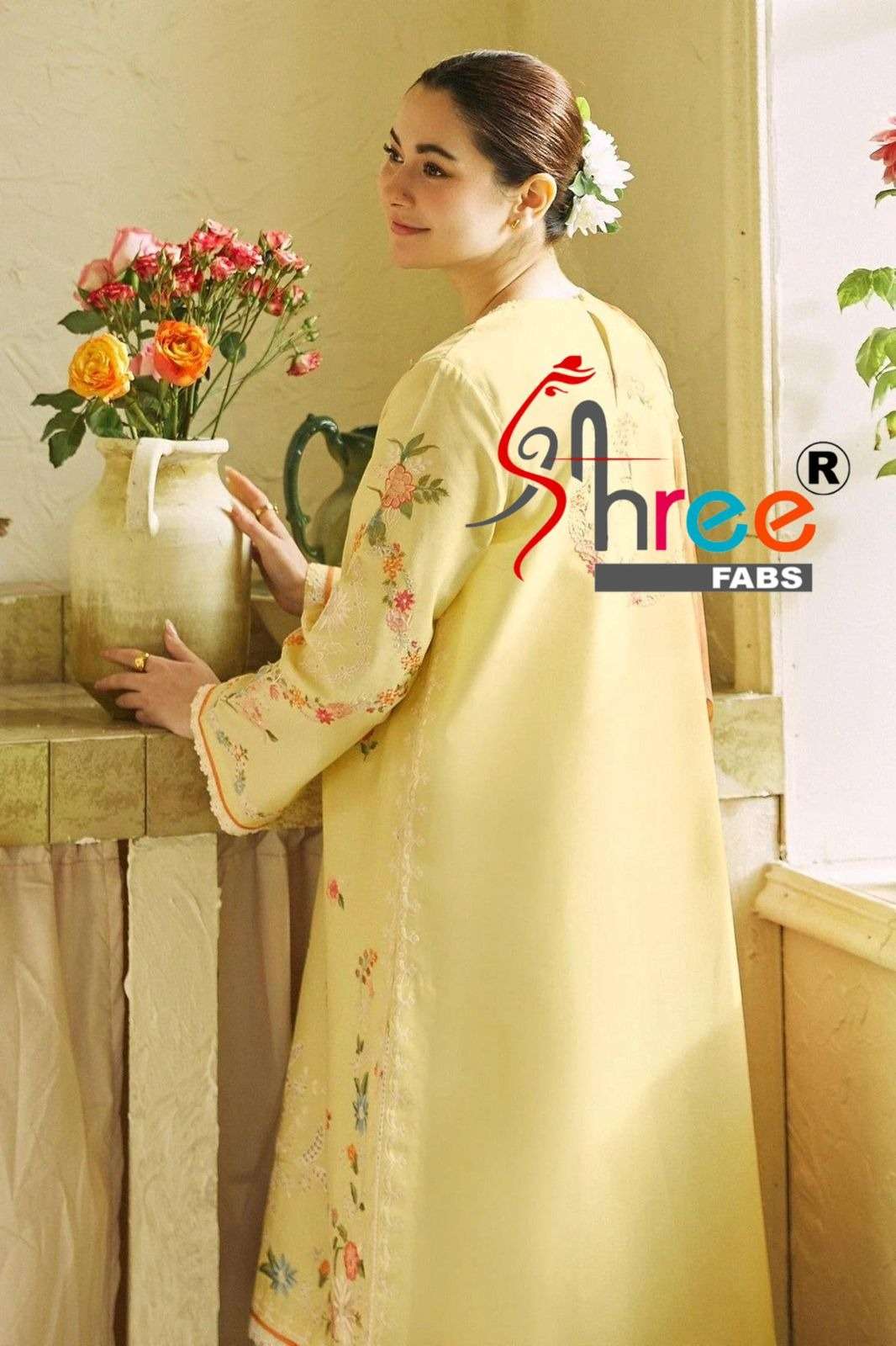 R-1297 COLOURS BY SHREE FABS 1297-A TO 1297-D SERIES COTTON LINING WORK READYMADE DRESSES