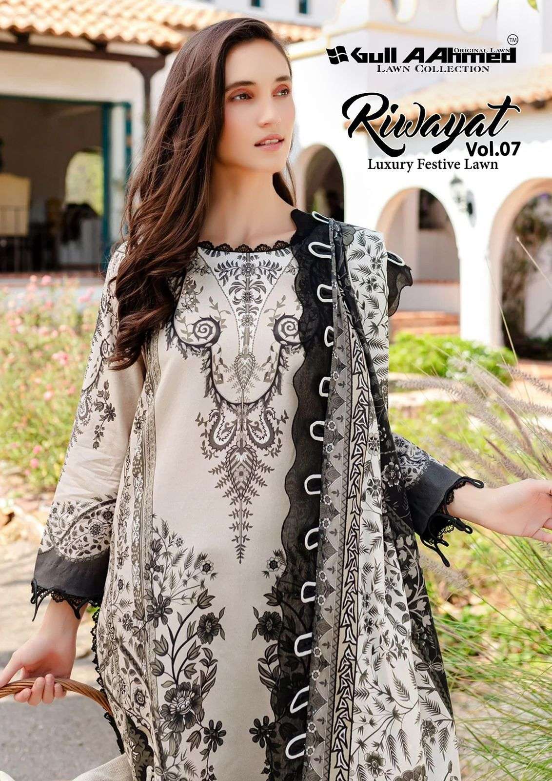 RIWAYAT VOL-7 BYGULL AAHMED 7001 TO 7006 SERIES PURE LAWN PRINT PAKISTANI DRESSES