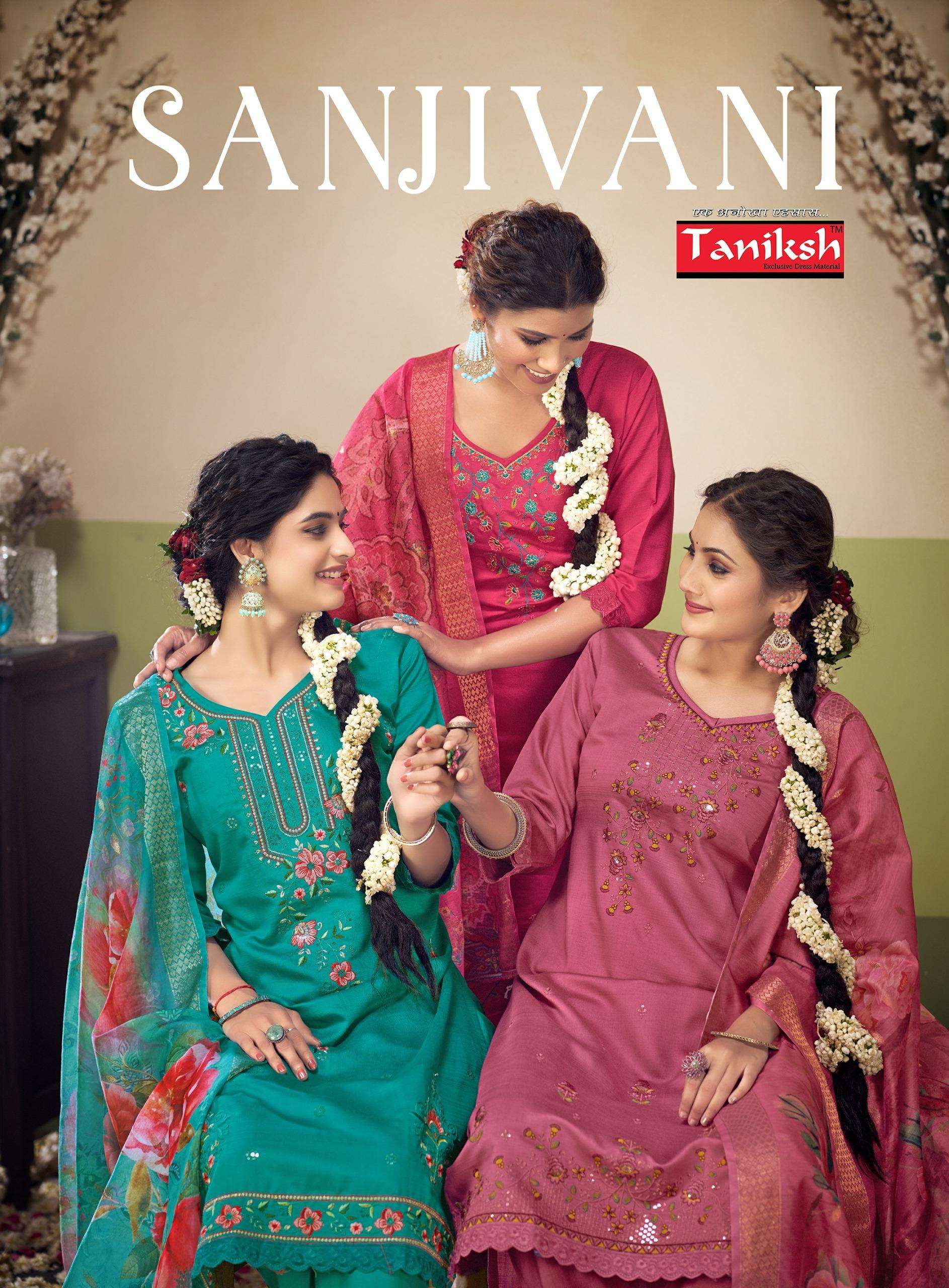 SANJIVANI BY TANIKSH 1001 TO 1008 SERIES COTTON VISCOSE HEAVY WORK READYMADE DRESSES