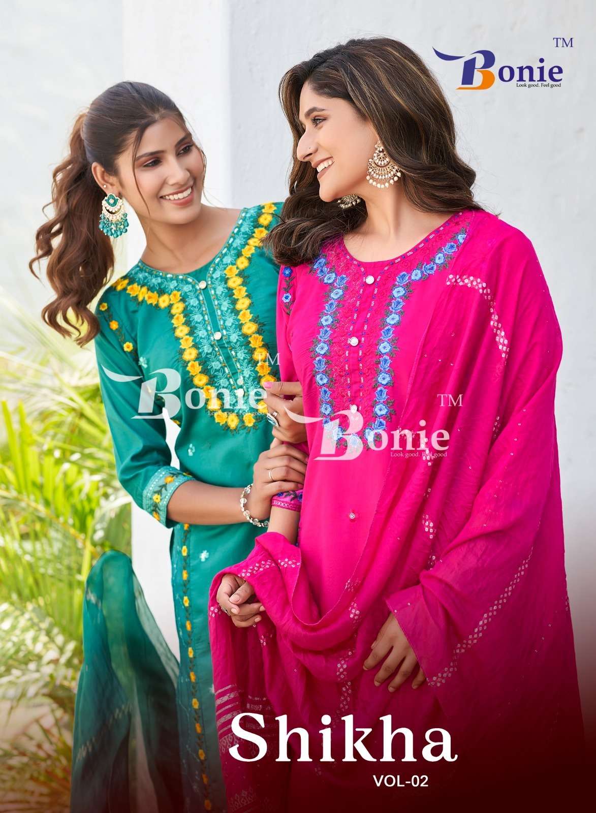 SHIKHA VOL-2 BY BONIE 2001 TO 2006 SERIES ROMAN SILK EMBROIDERY READYMADE DRESSES