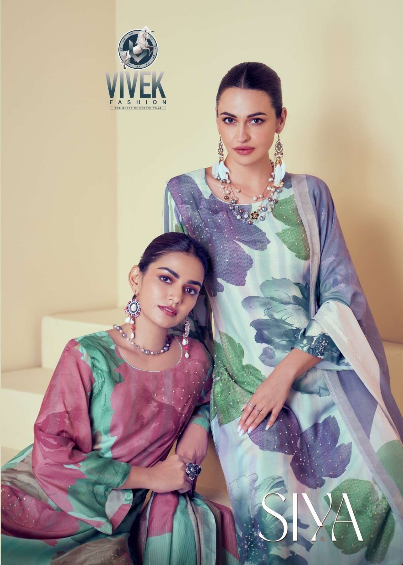 SIYA BY VIVEK FASHION 16801 TO 16805 SERIES PURE MUZLIN PRINT WORK DRESSES