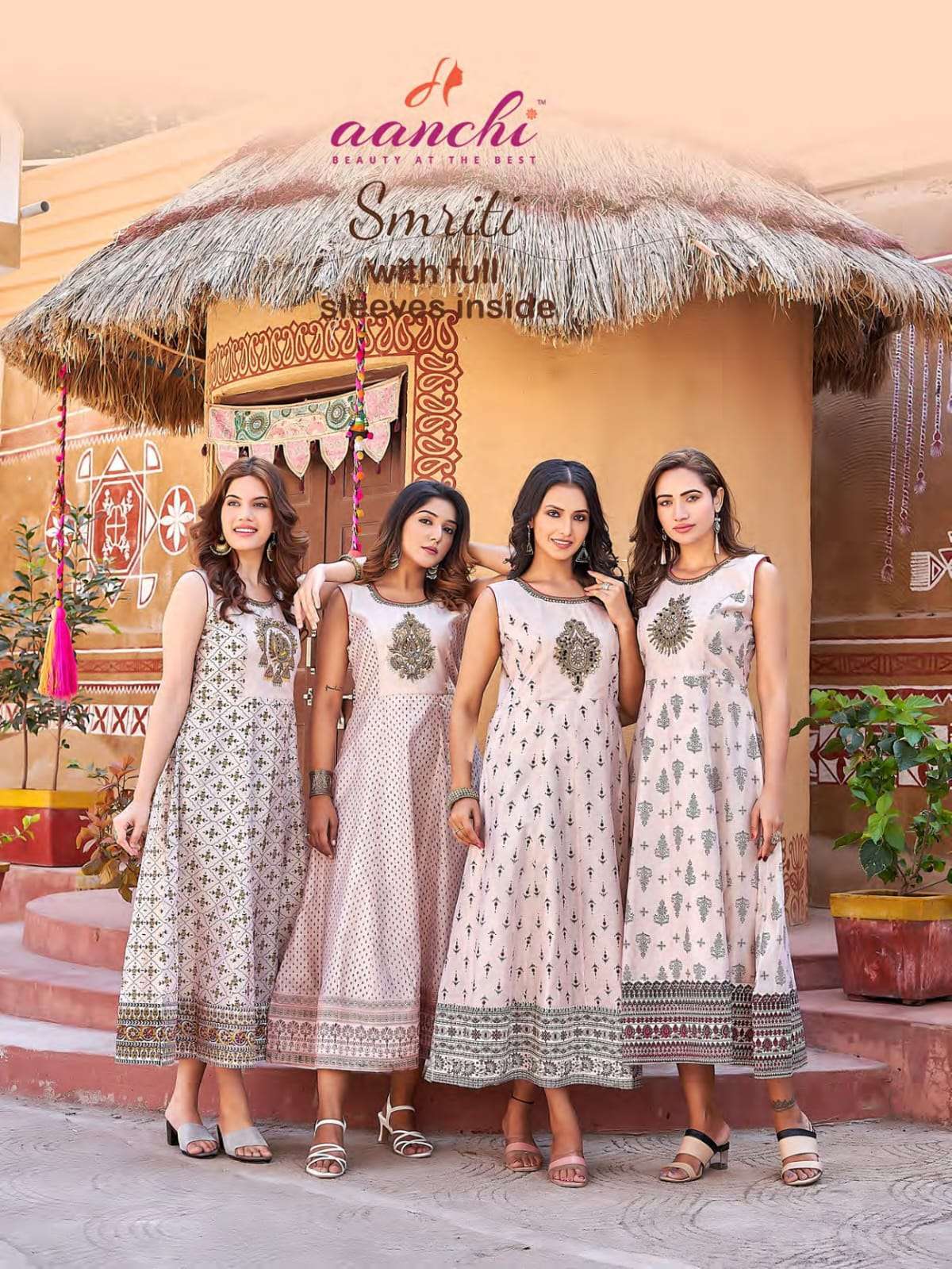 SMRITI BY AANCHI 01 TO 06 SERIES MODAL SILK PRINT WORK KURTIS