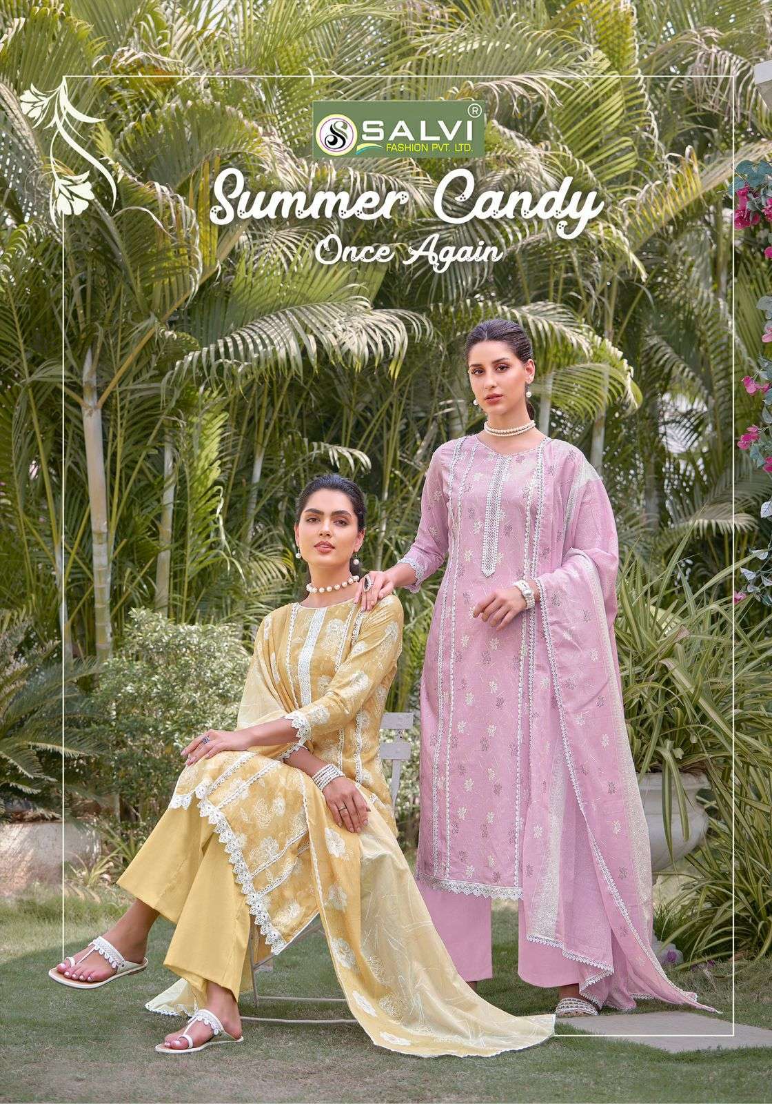 SUMMER CANDY BY SALVI FASHION 2001 TO 2008 SERIES PURE LAWN PRINT WORK DRESSES