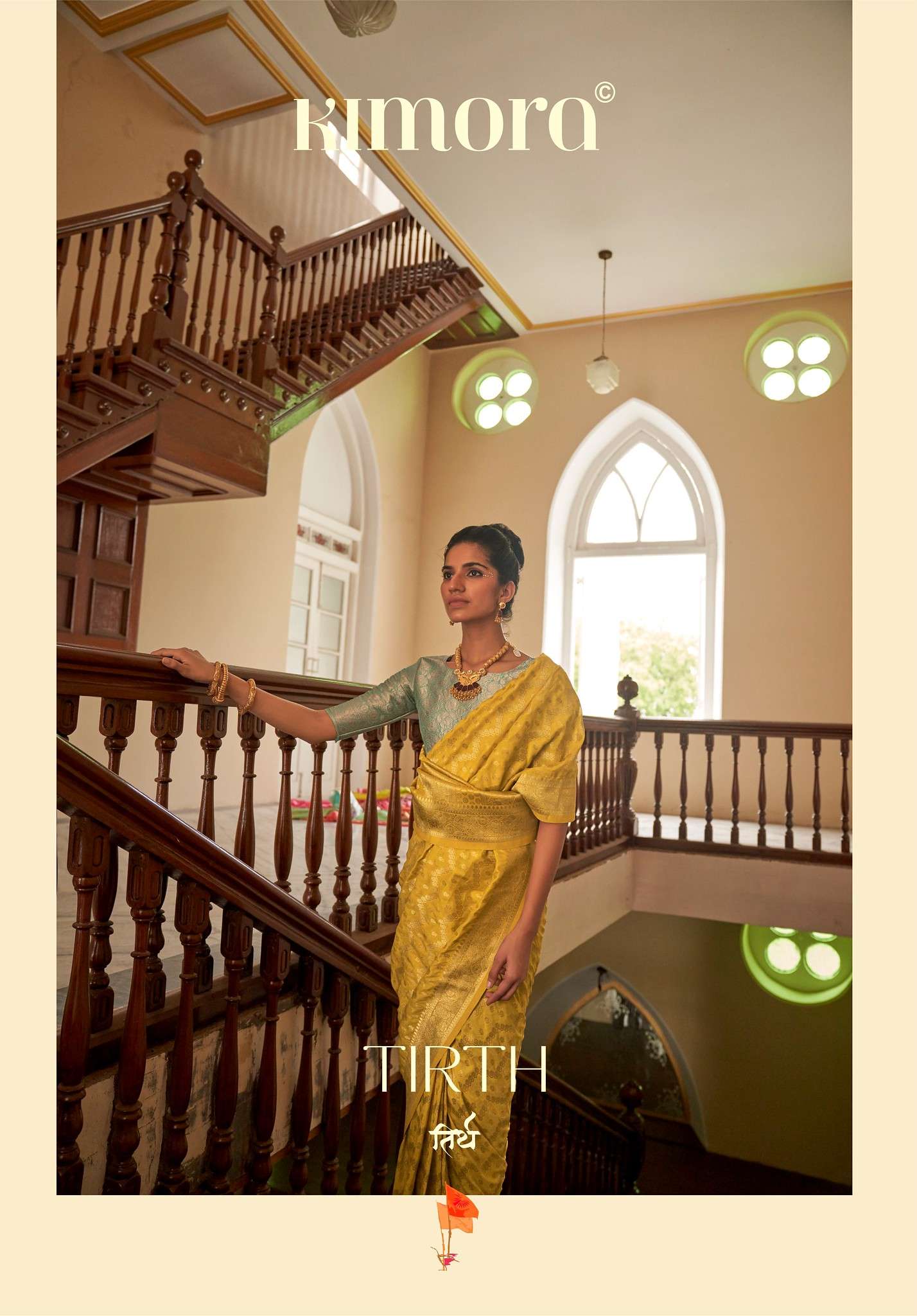 TIRTH BY KIMORA 2051 TO 2055 SERIES NYLON CREPE PRINT WORK SAREES