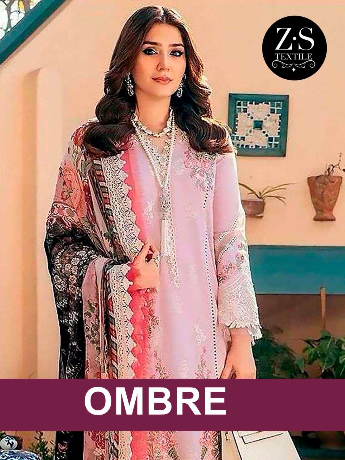 ZS OMBRE 1006-A TO 1006-C SERIES BY AQSAWHOLESALE RAYON EMBROIDERY PAKISTANI DRESSES