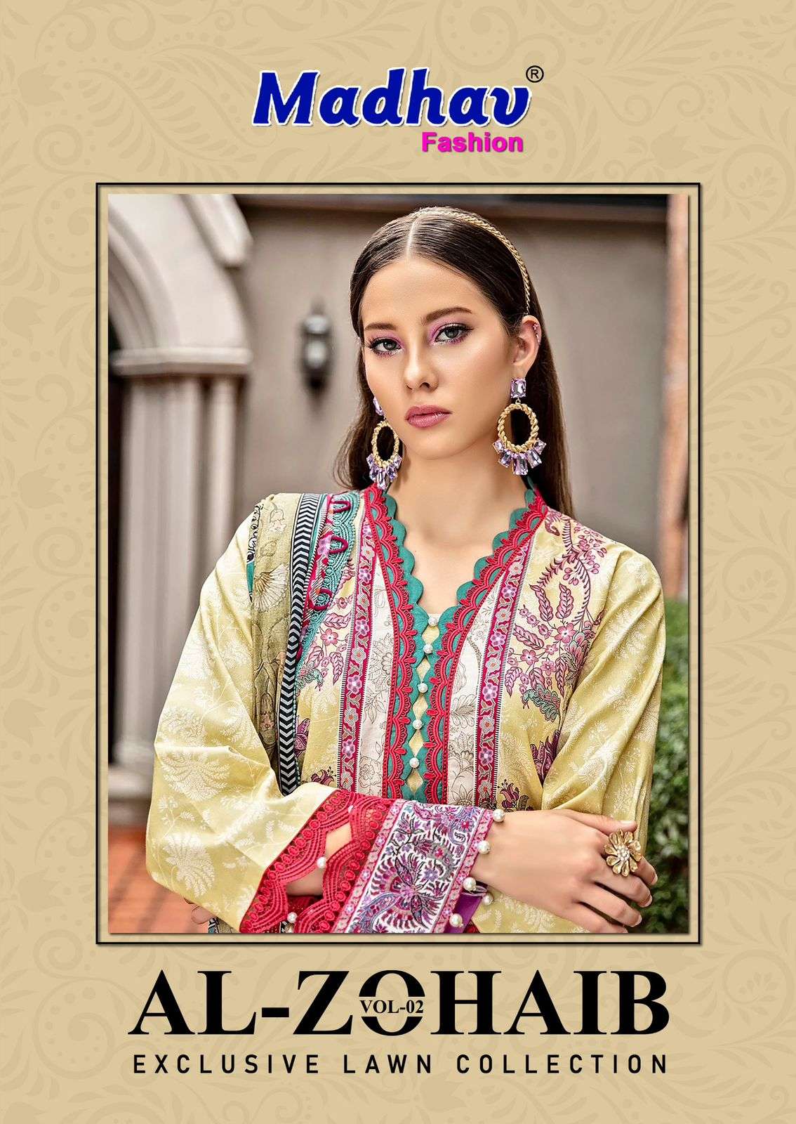 AL-ZOHAIB VOL-2 BY MADHAV FASHION 2001 TO 2006 SERIES PURE LAWN PRINT PAKISTANI DRESSES