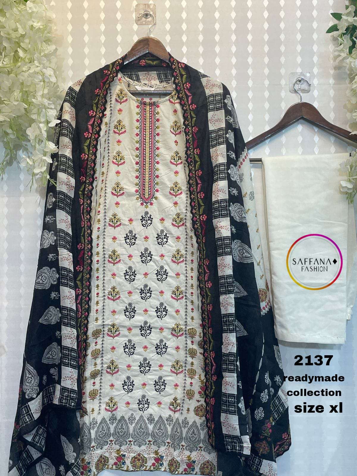 CHEVRON 2137 COLOURS BY SAFFANA FASHION PURE LAWN PRINT WORK READYMADE DRESSES