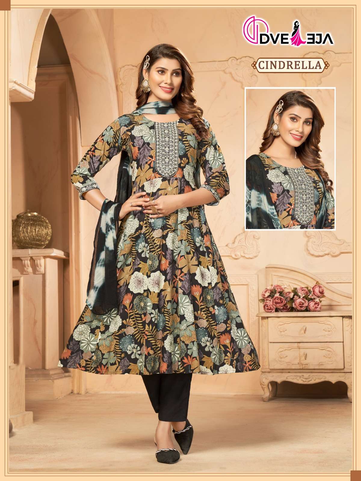 CINDRELLA VOL-2 BY DVEEJA RAYON FOIL PRINT WORK READYMADE DRESSES