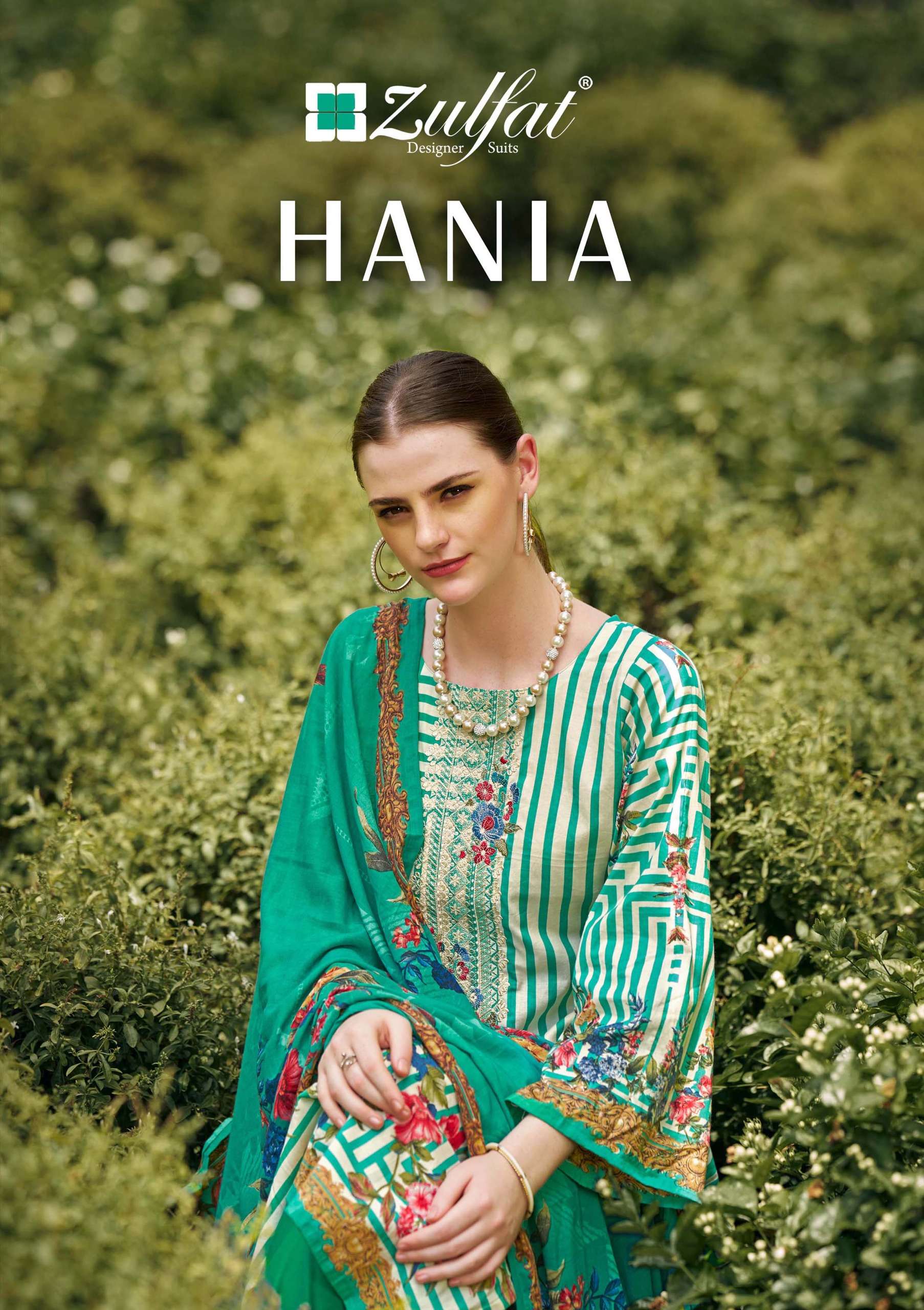 HANIA BY ZULFAT 562-001 TO 562-006 SERIES PURE COTTON PRINT WORK PAKISTANI DRESSES