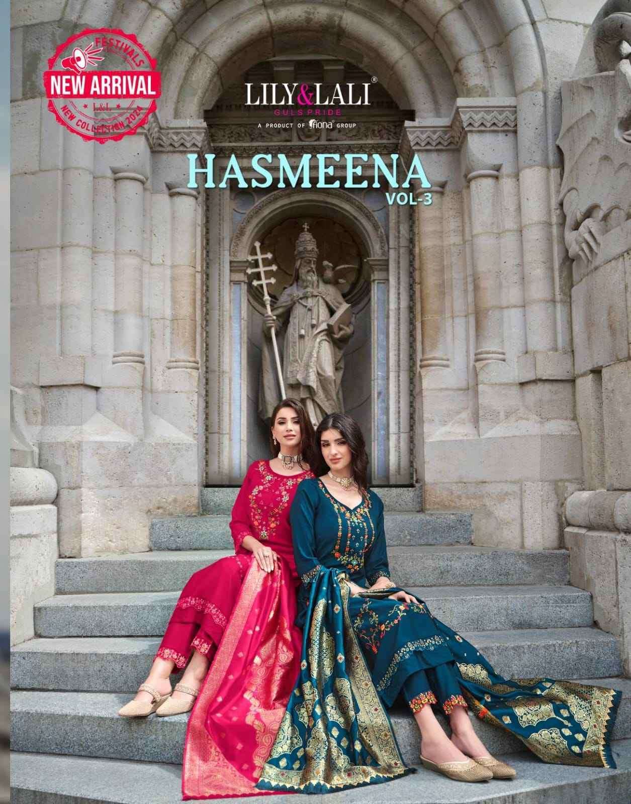 HASMEENA VOL-3 BY LILY & LALI 20301 TO 20306 SERIES VISCOSE HAND WORK READYMADE DRESSES