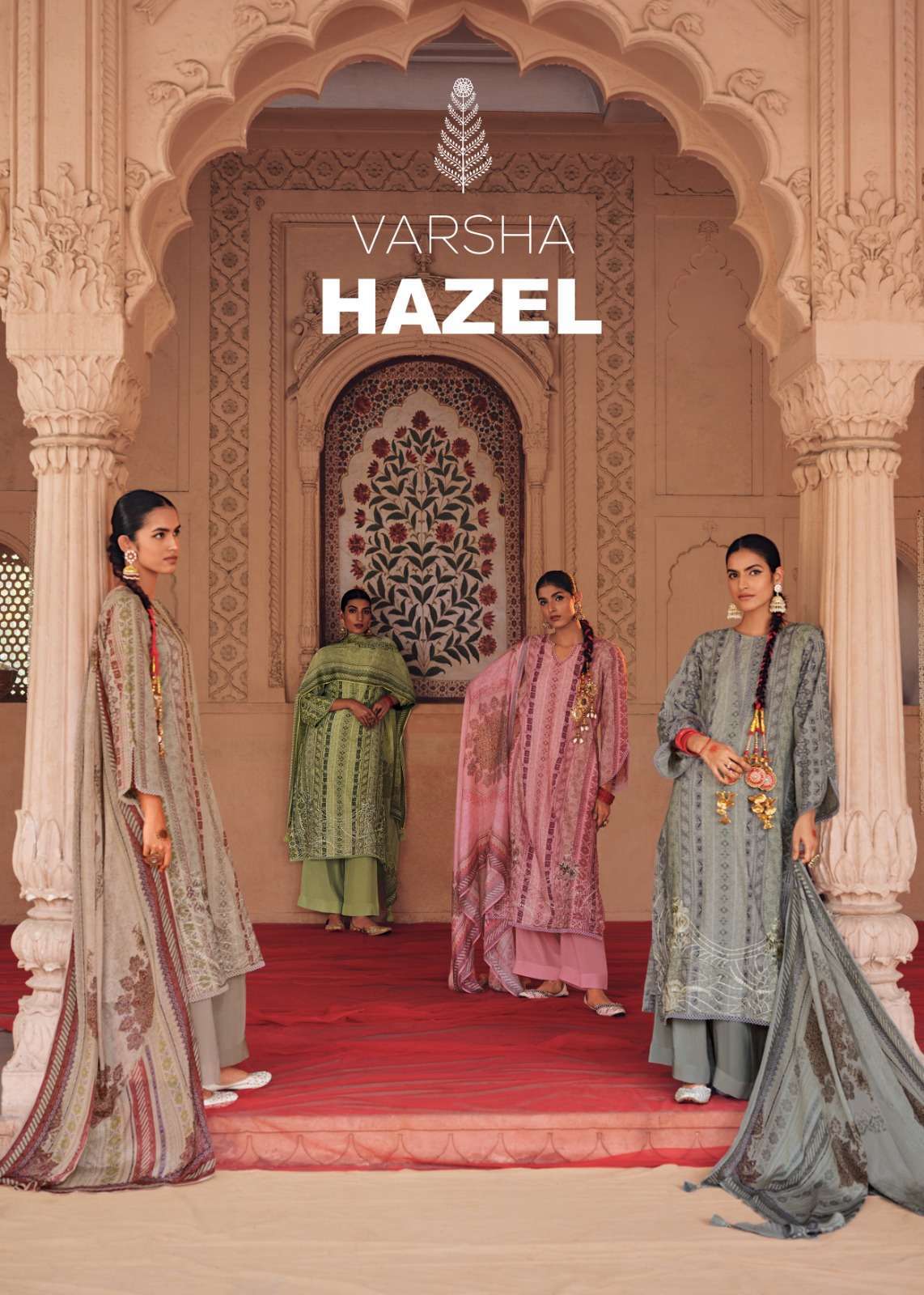 HAZEL BY VARSHA HZ-01 TO HZ-04 SERIES COTTON PRINT LAWN EMBROIDERY WORK DRESSES