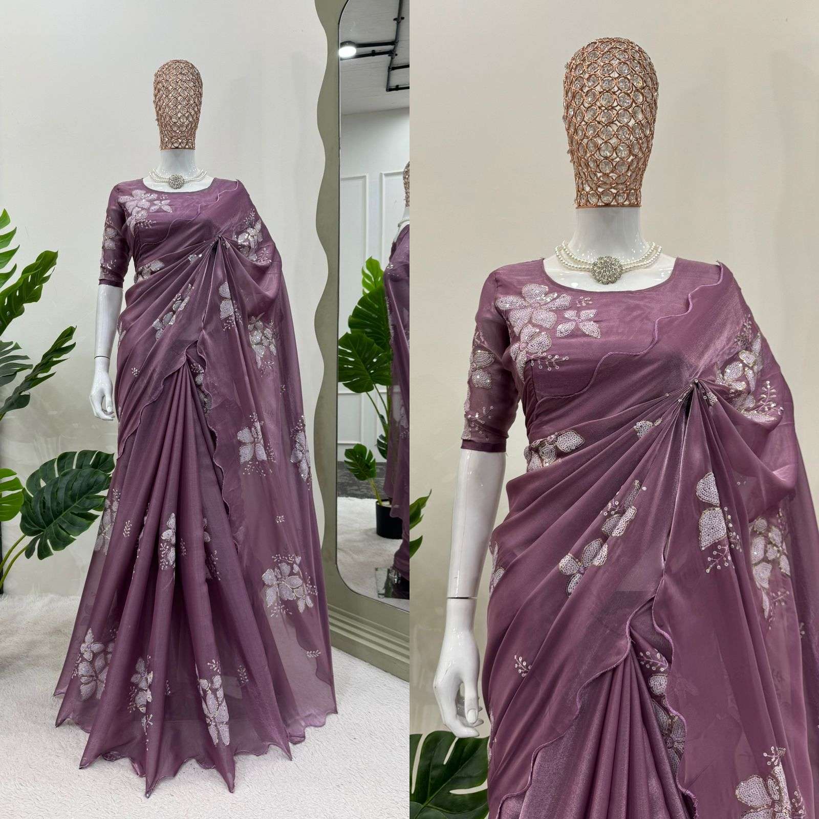 JIMMY VOL-1 BY AQSAWHOLESALE DESIGNER JIMMY-CHU FABRIC THREAD WORK SAREES