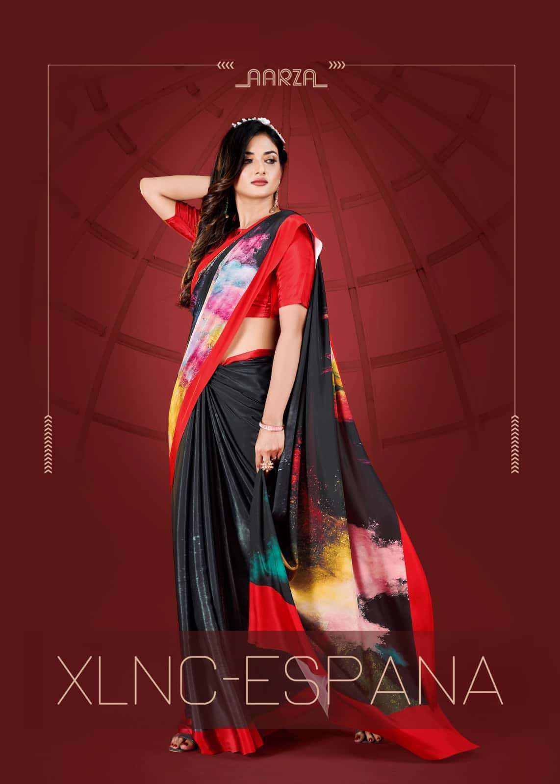 JIVORA ESPANA BY AQSAWHOLESALE CRAPE SOFT SILK PRINTED SAREES