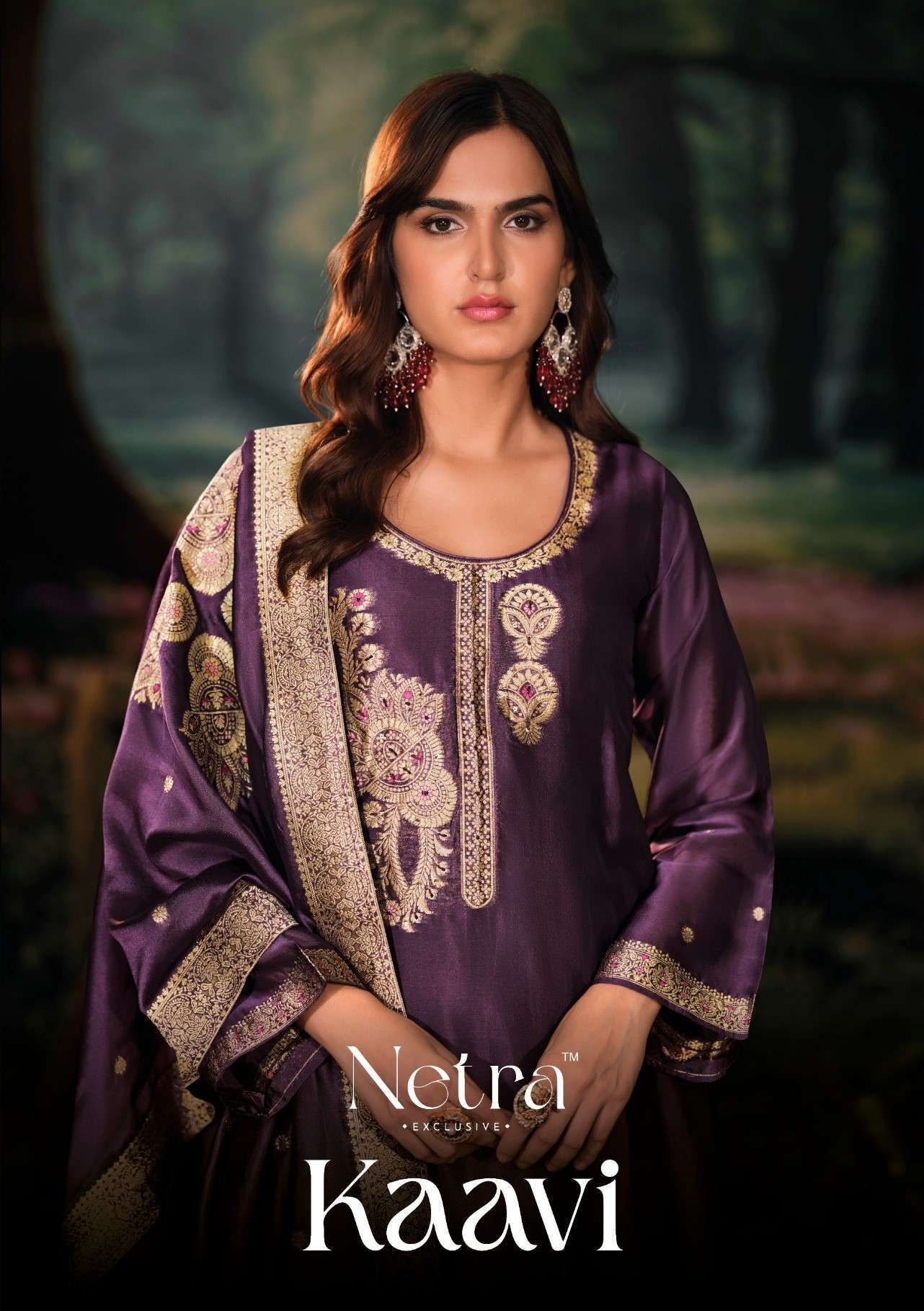 KAAVI BY NETRA 7001 TO 7005 SERIES PREMIUM PURE SILK HEAVY WORK DRESSES