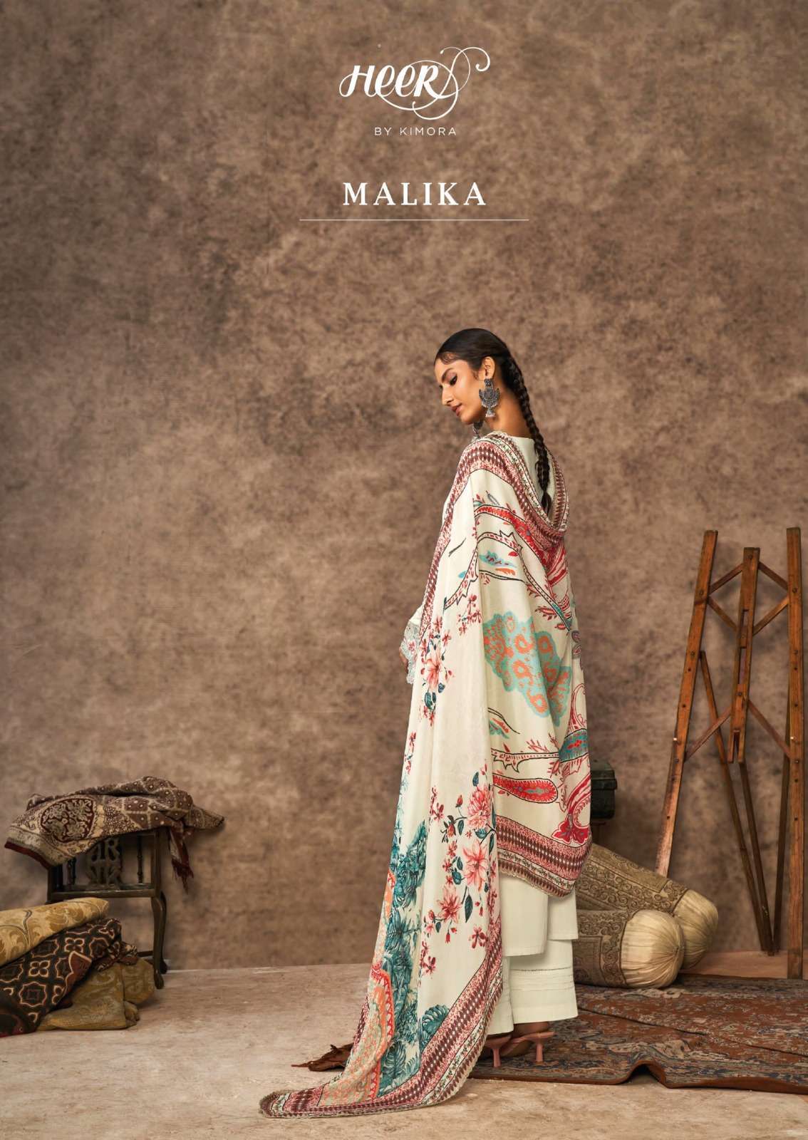 MALIKA BY HEER 9391 TO 9396 SERIES PURE MUSLIN ORGANZA EMBROIDERY WORK DRESSES