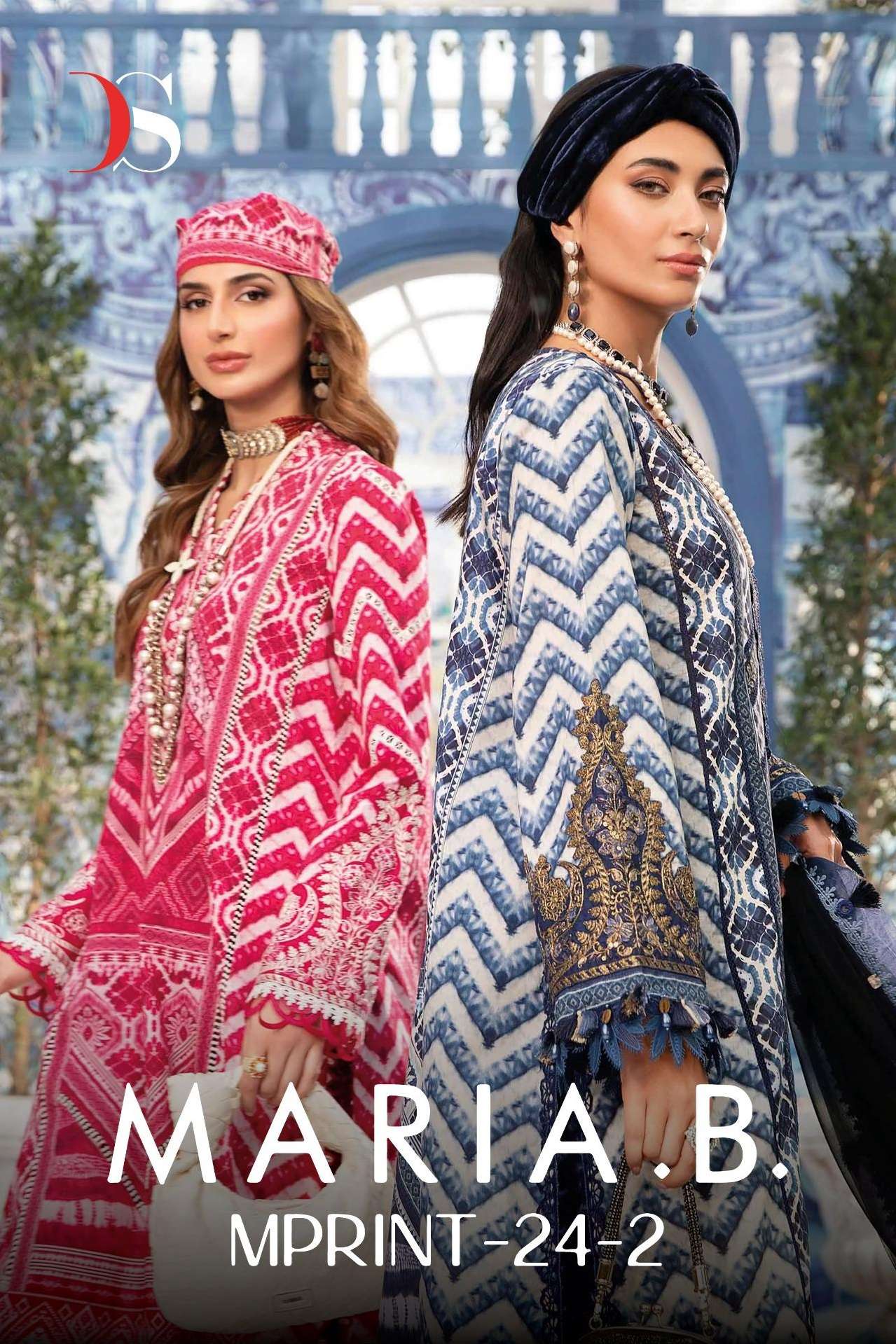 MARIA.B.MPRINT 24 VOL-2 BY DEEPSY SUITS 7021 TO 7027 SERIES COTTON PRINT WORK PAKISTANI DRESSES